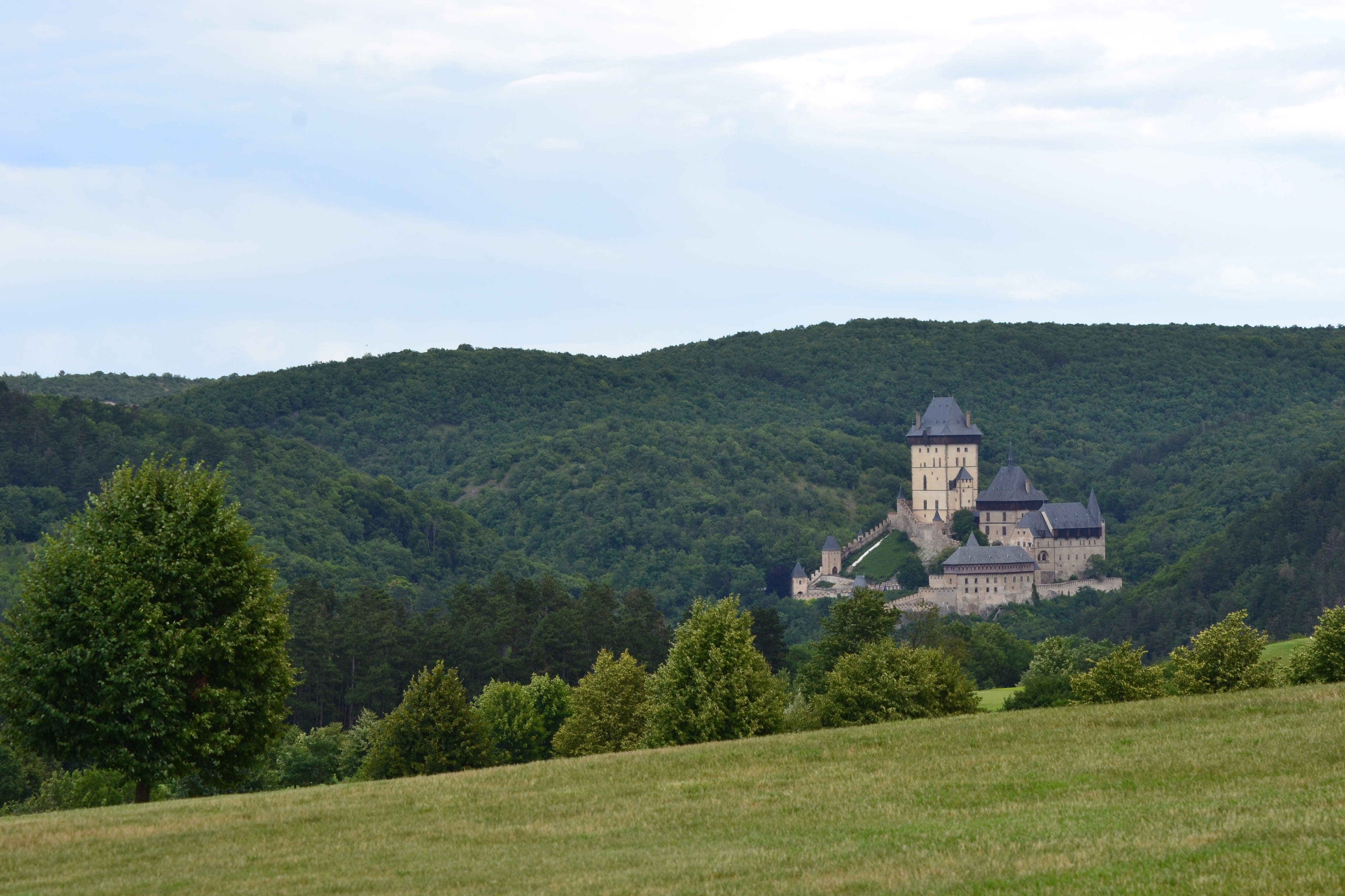 prague, karlstejn, stones, land, green color, outdoors, nature, maquette, wall, travel, tree, history, old, building, building exterior, architecture, the walls of the, HD Wallpaper