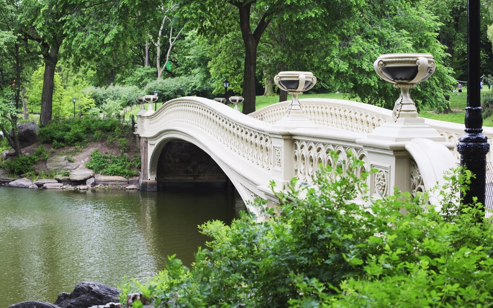 Bow Bridge, Bridges, 1080P, Central Park, Manhattan, HD Wallpaper