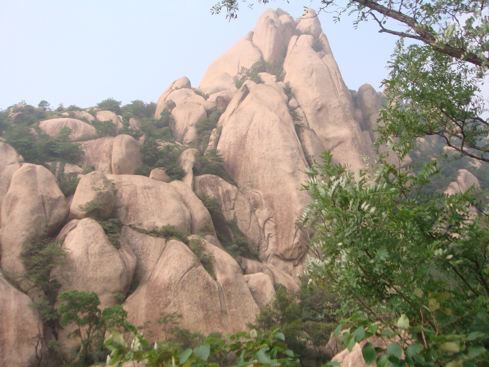 outdoors, eroded, environment, tranquil scene, outdoor, landscape, 1080P, scenery, henan, clear sky, plant, wild, red rocks, chaya mountain, rock, solid, HD Wallpaper