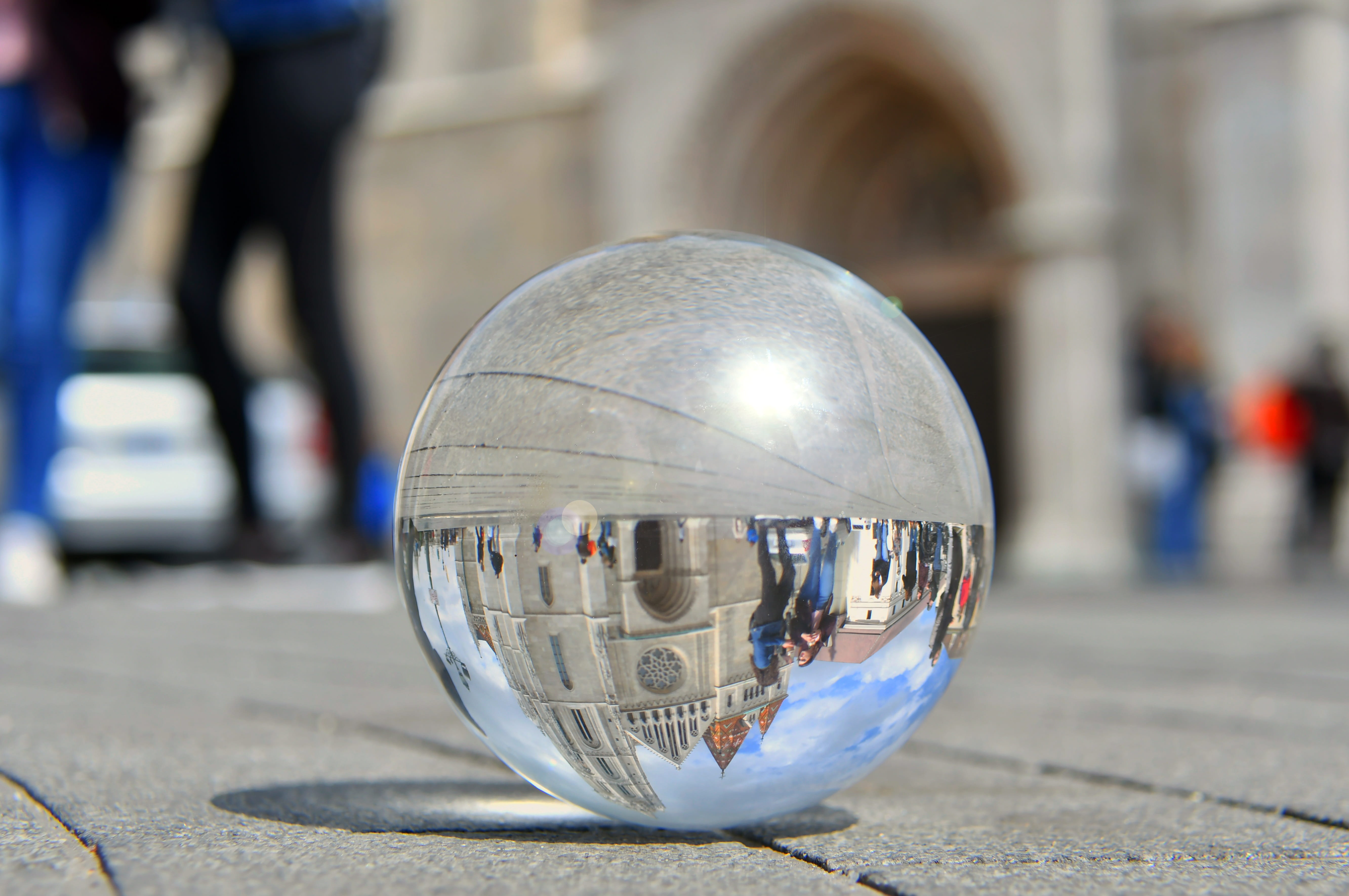 map, sphere, building exterior, footpath, crystal ball, incidental people, built structure, church, people, beautiful, shape, glass globe, city, focus on foreground, HD Wallpaper