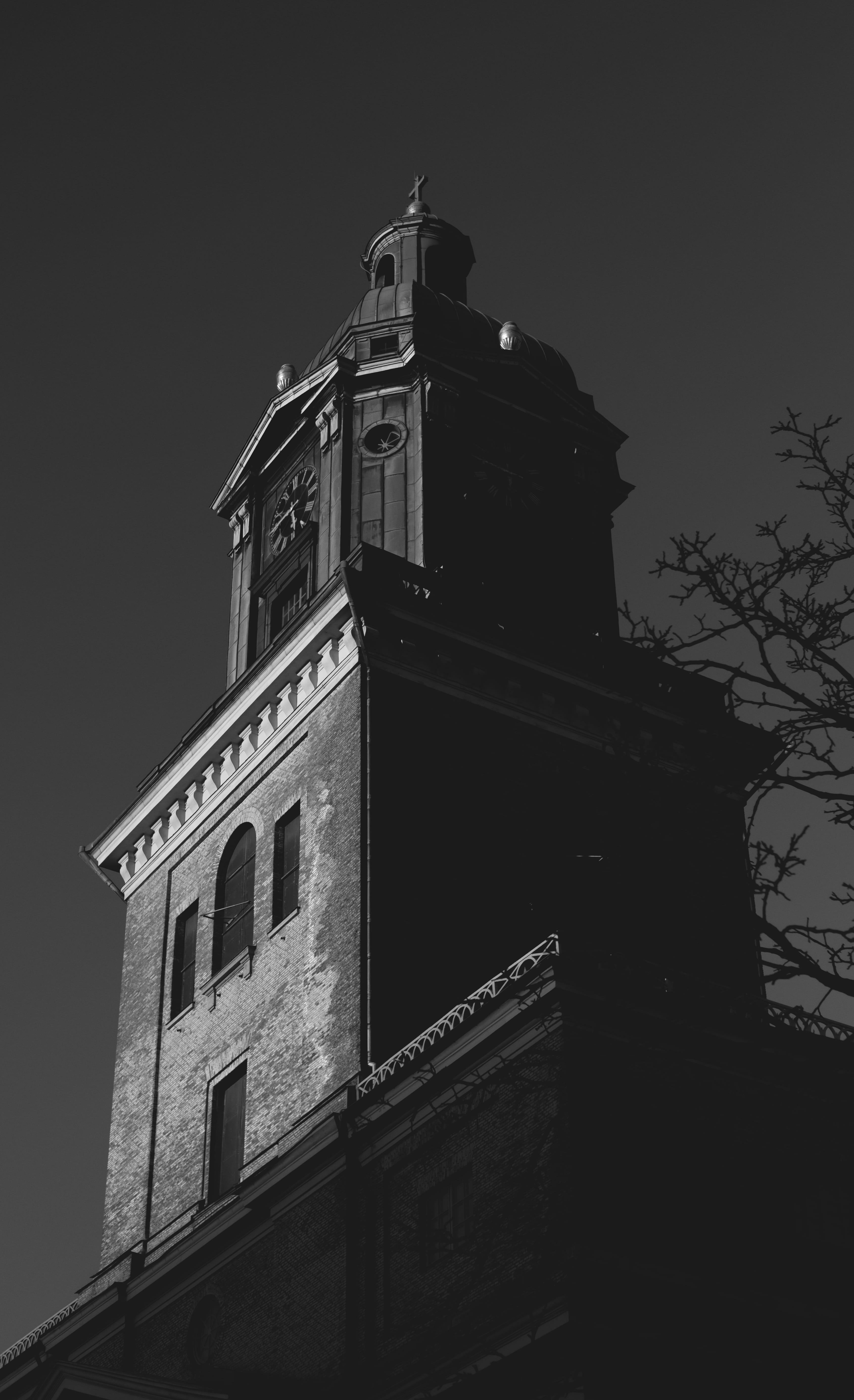 spirituality, the past, contrast, built structure, sunlight, no people, outdoors, place of worship, building exterior, low angle view, gothenburg, building, Phone HD Wallpaper