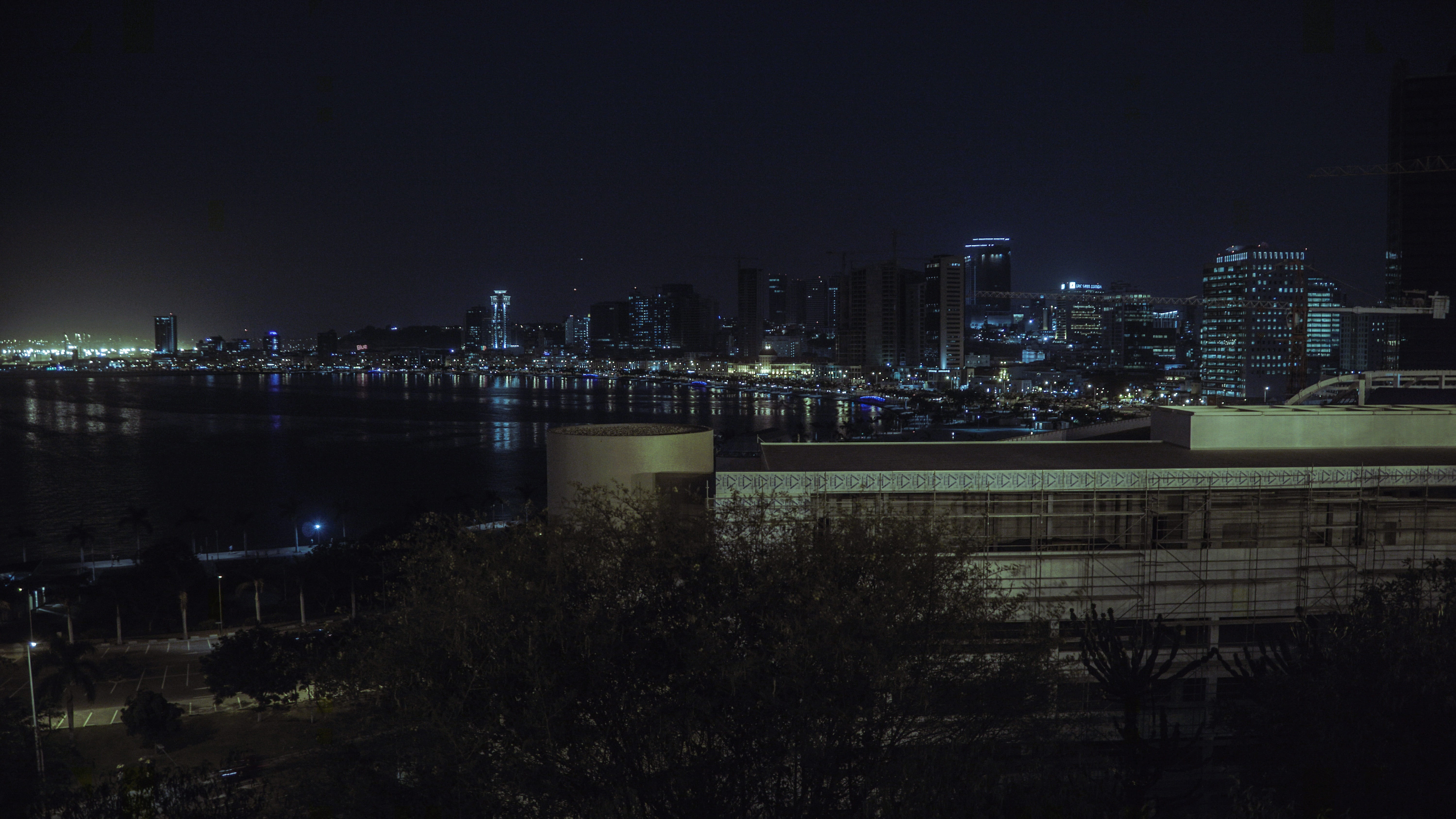 nightlife, illuminated, cityscape, building, De, office building exterior, urban Scene, city, 5K, building Exterior, office, Luanda, no people, nature, HD Wallpaper