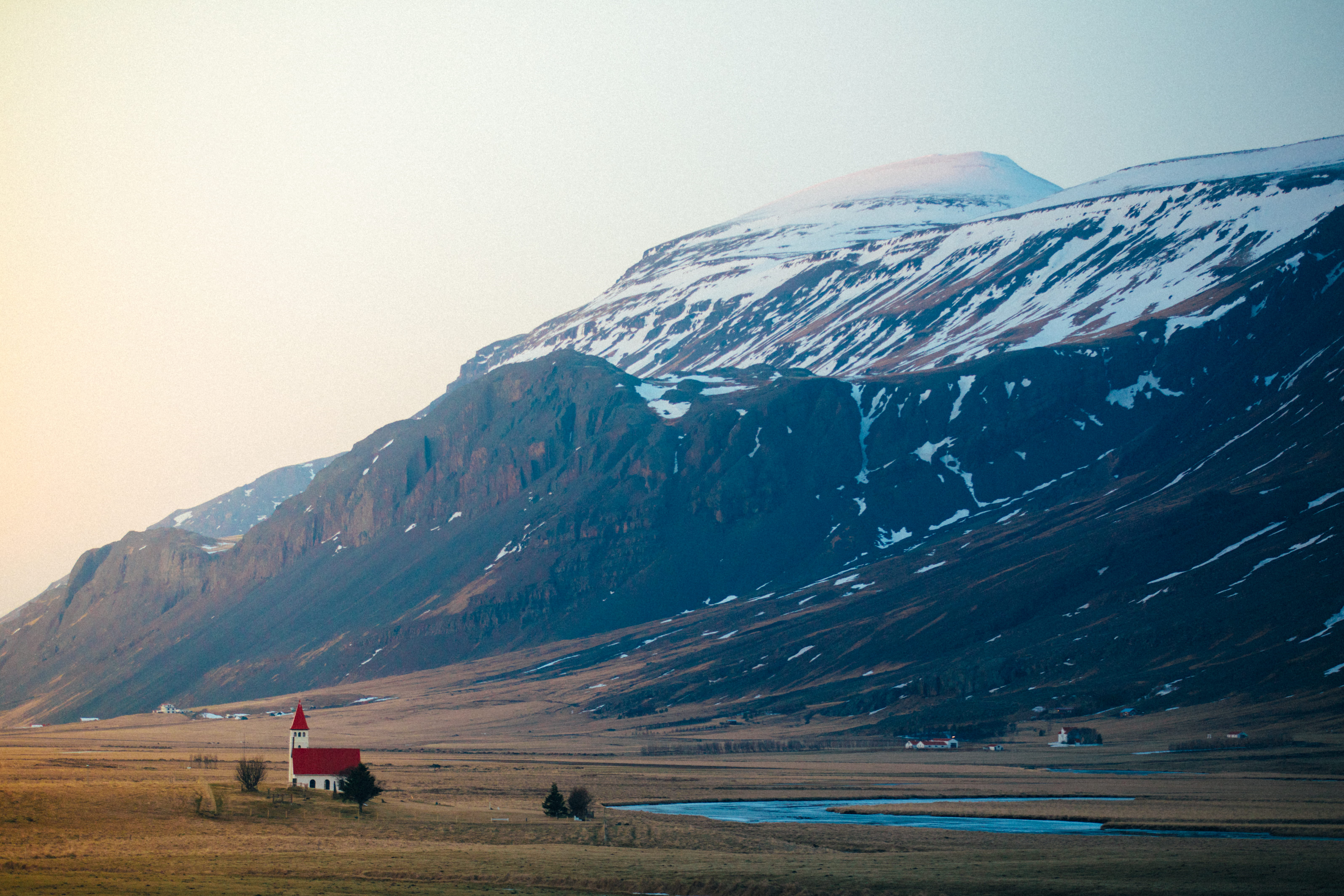 beauty In Nature, rural Scene, rural, sky, scenics, norway, church, europe, hill, lone, iceland, snow, tourism, summer, outdoors, scandinavia, grass, house, HD Wallpaper