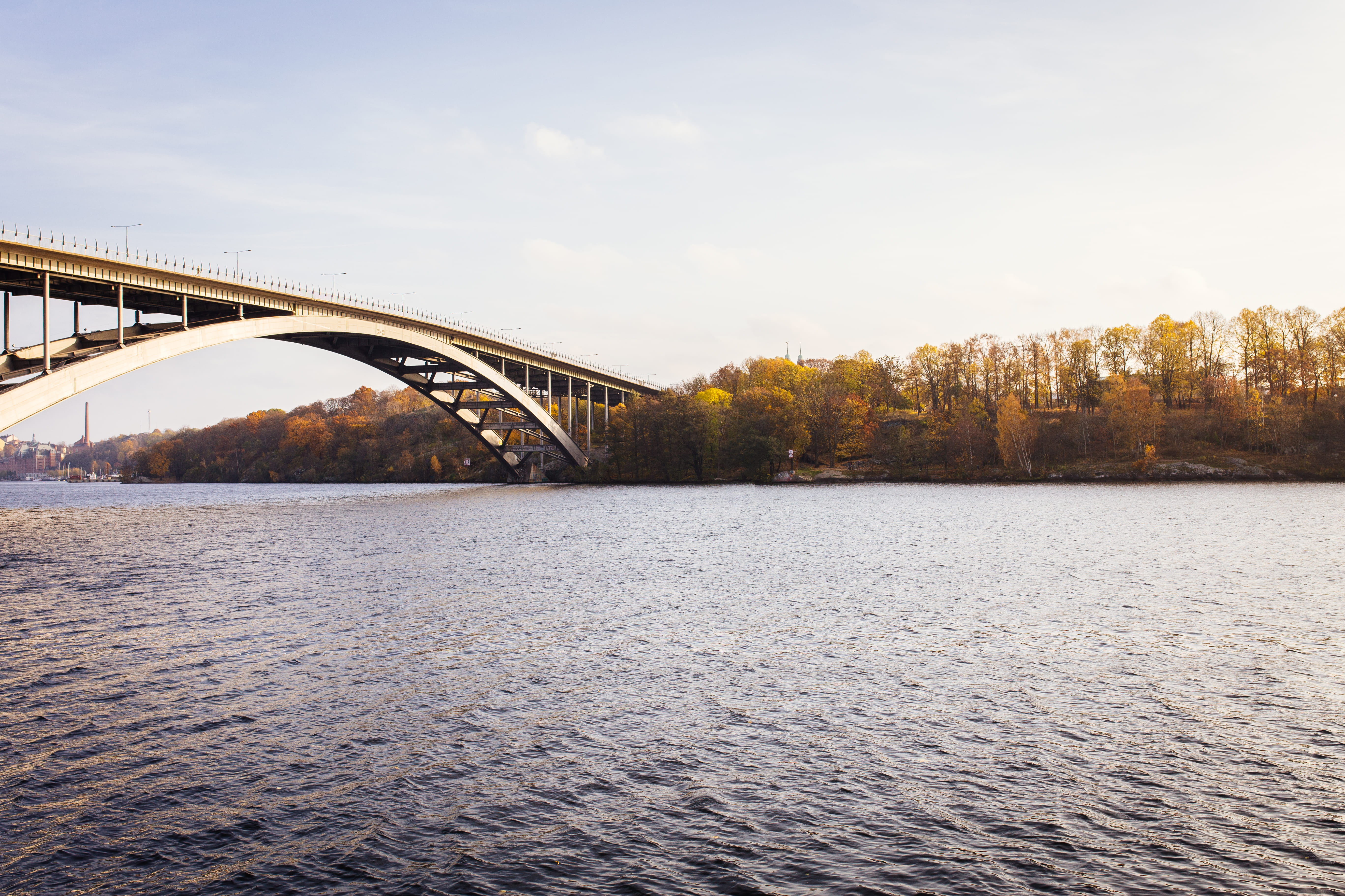 rippled, island, photo, walk, bridge - Man Made Structure, sky, long exposure, fall, travel destinations, lake, gray, autumn, built structure, day, architecture, HD Wallpaper