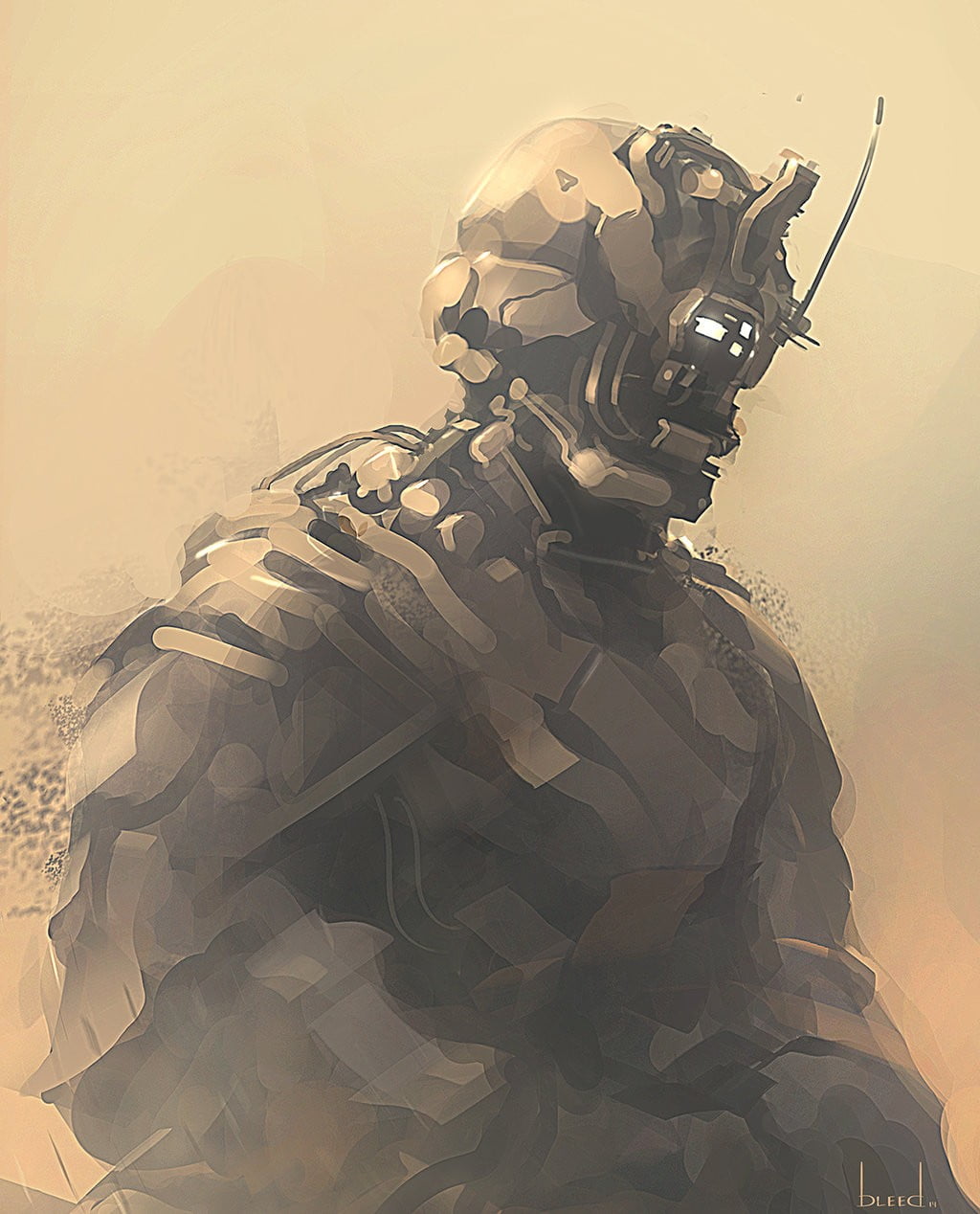 gun, armed forces, military, people, artwork, blee-d (Bryan), government, machinery, aggression, army, conflict, futuristic, uniform, illustration, 480P, Phone HD Wallpaper