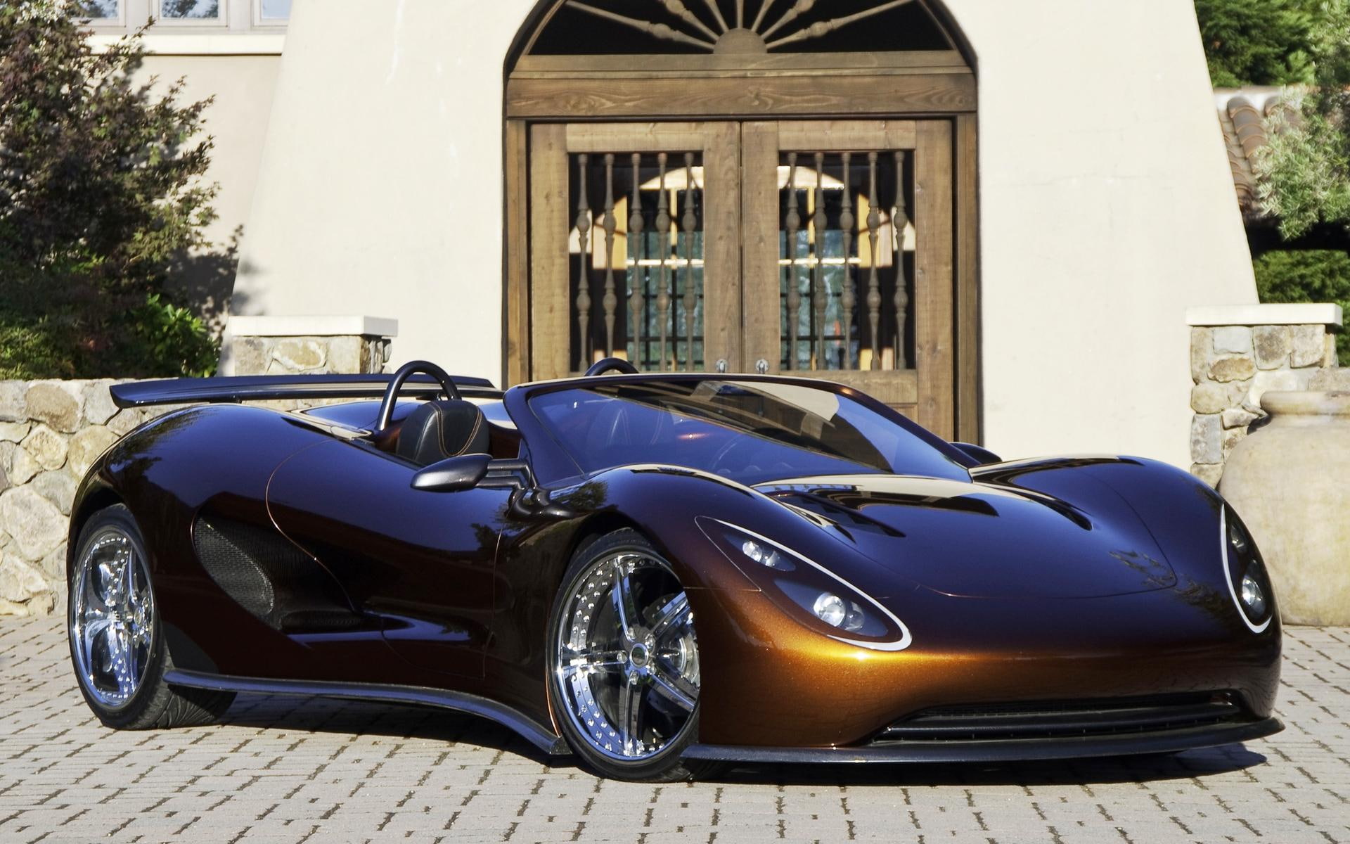 super, 1080P, cars, sport, marron, auto, puerta, HD Wallpaper