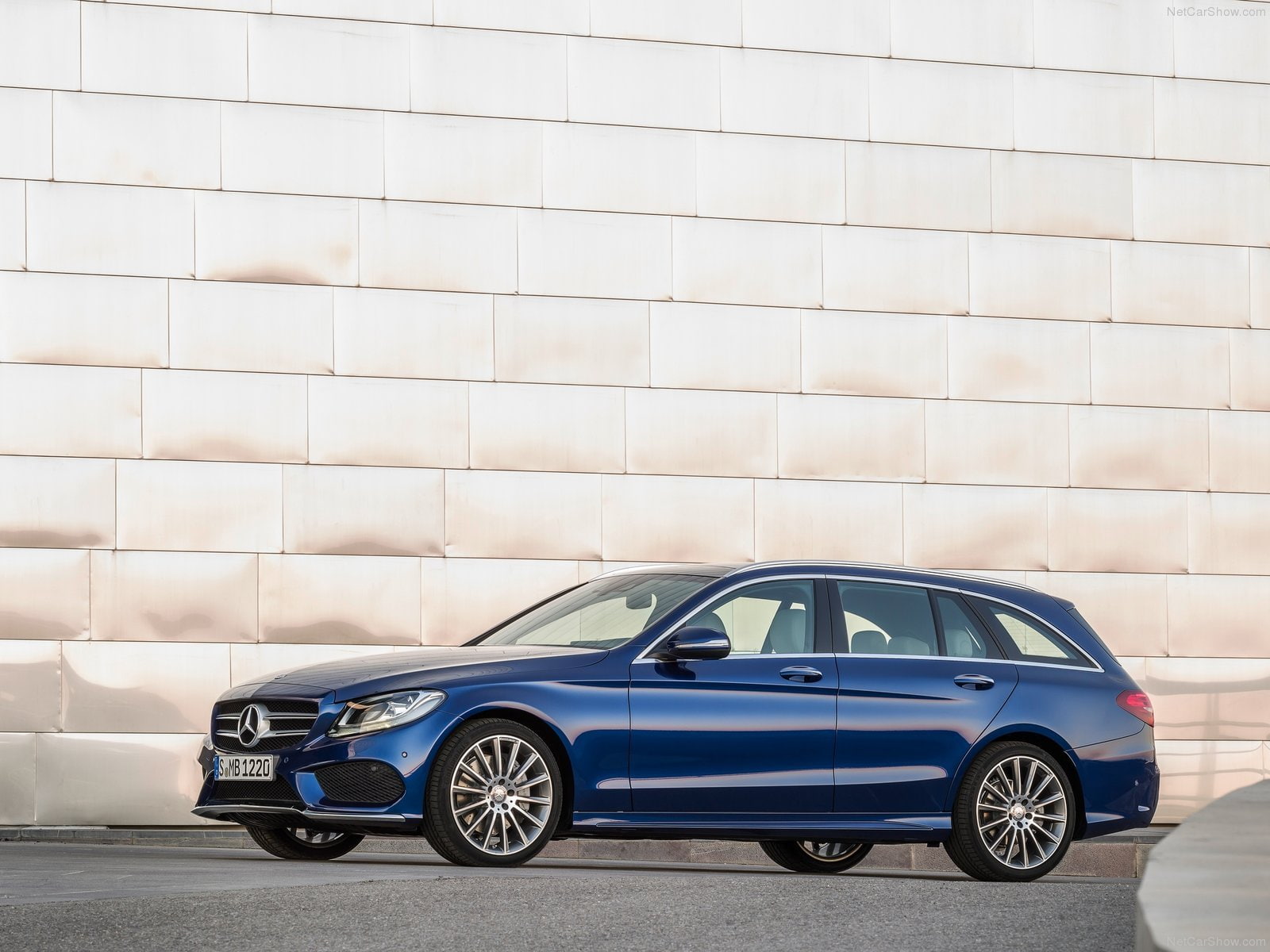 brown, estate, bleue, 1204, c classe, 720P, mercedes, blue, marron, germany, break, HD Wallpaper