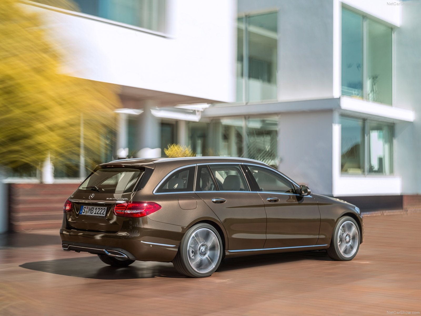 germany, c classe, estate, bleue, mercedes, break, 720P, brown, 1204, blue, marron, HD Wallpaper