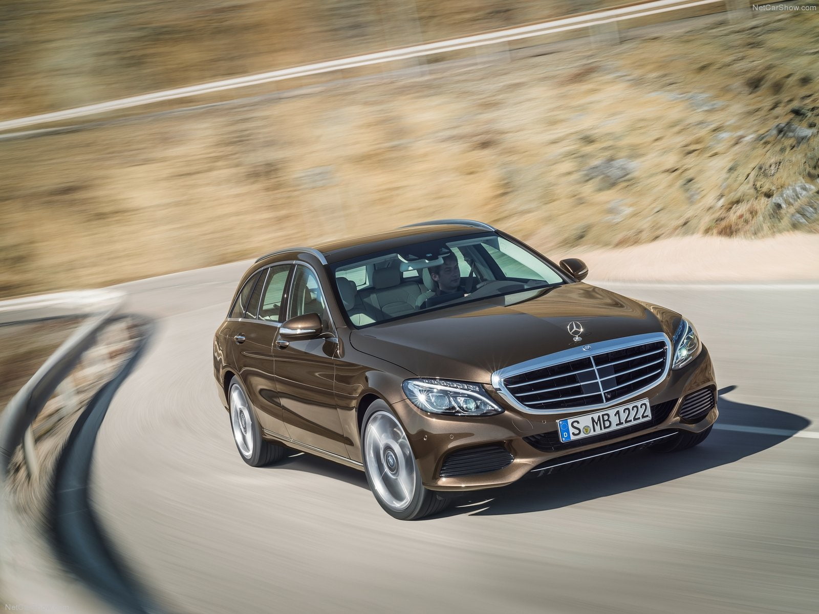 estate, break, 720P, brown, blue, marron, germany, mercedes, bleue, 1204, c classe, HD Wallpaper