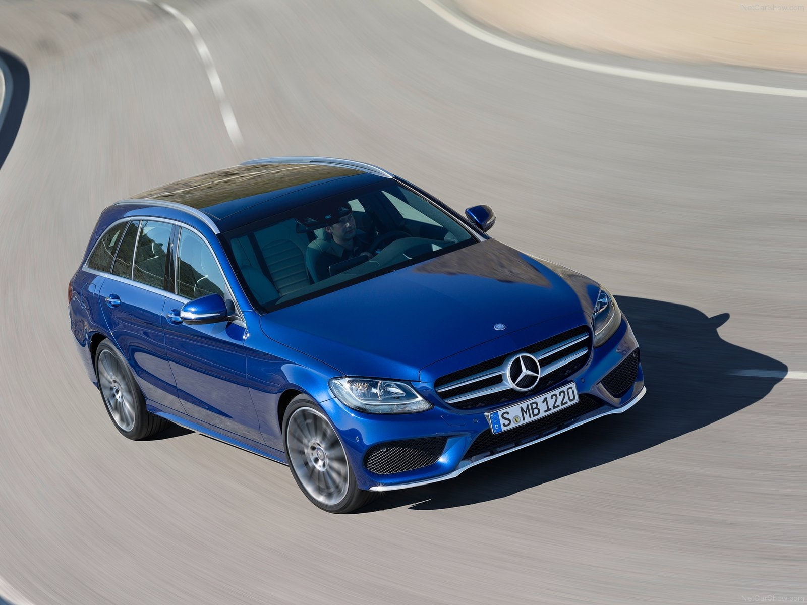 mercedes, 1204, estate, bleue, c classe, blue, 720P, marron, brown, break, germany, HD Wallpaper