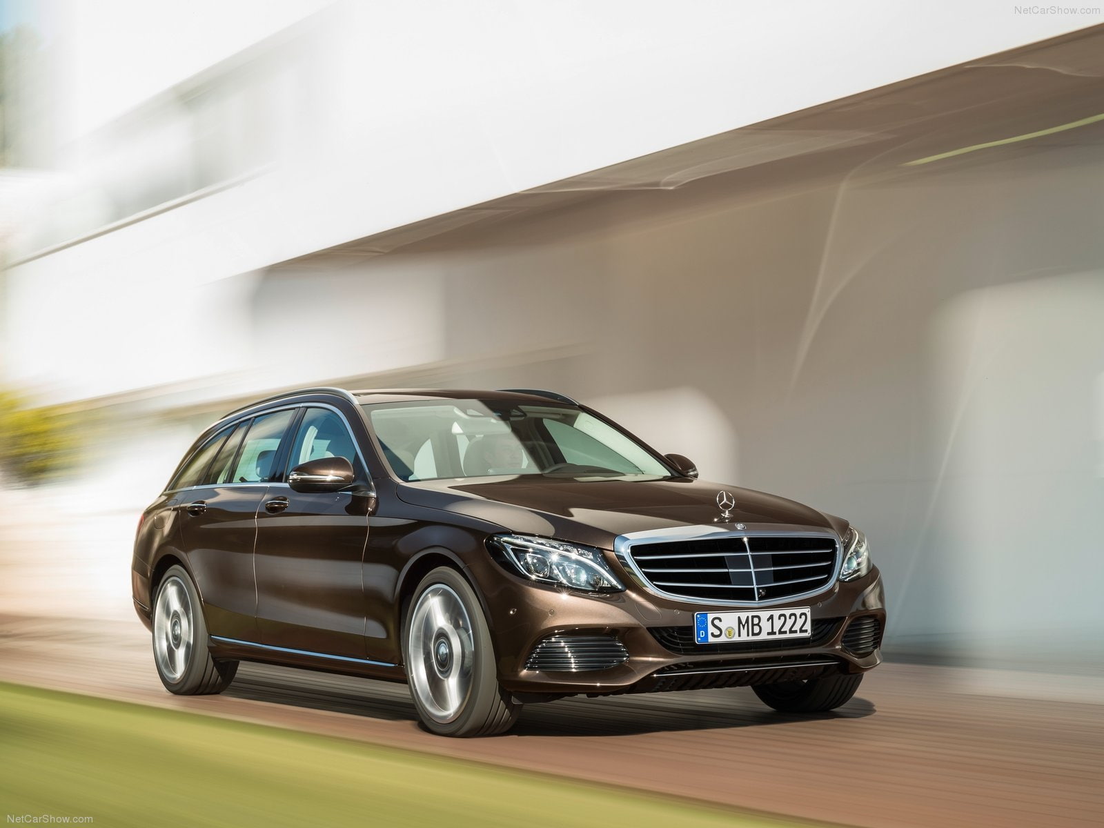 720P, brown, blue, estate, 1204, germany, marron, bleue, break, c classe, mercedes, HD Wallpaper