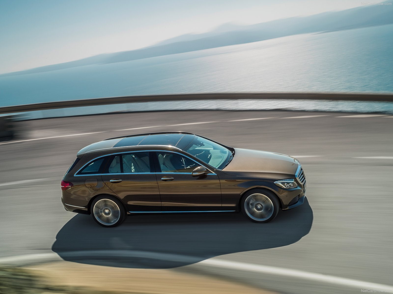 720P, c classe, brown, blue, estate, germany, 1204, bleue, mercedes, marron, break, HD Wallpaper