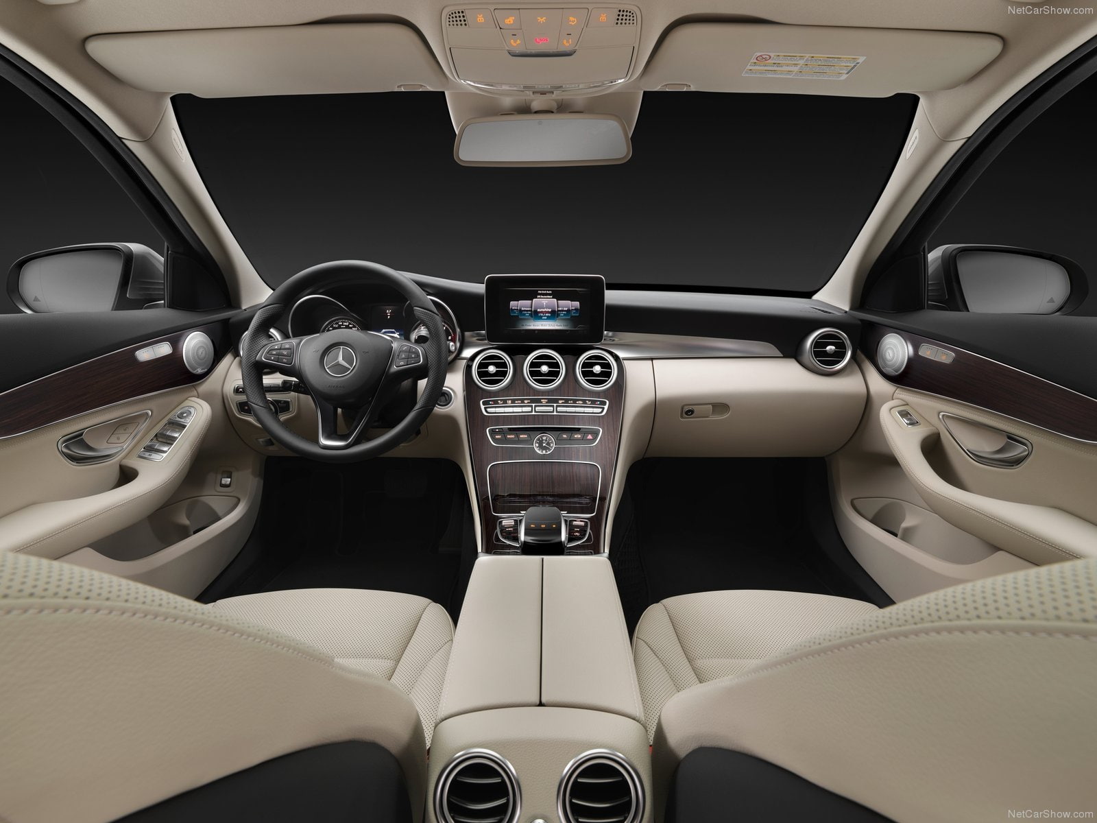 germany, blue, 720P, bleue, mercedes, break, brown, c classe, interior, 1204, estate, marron, HD Wallpaper