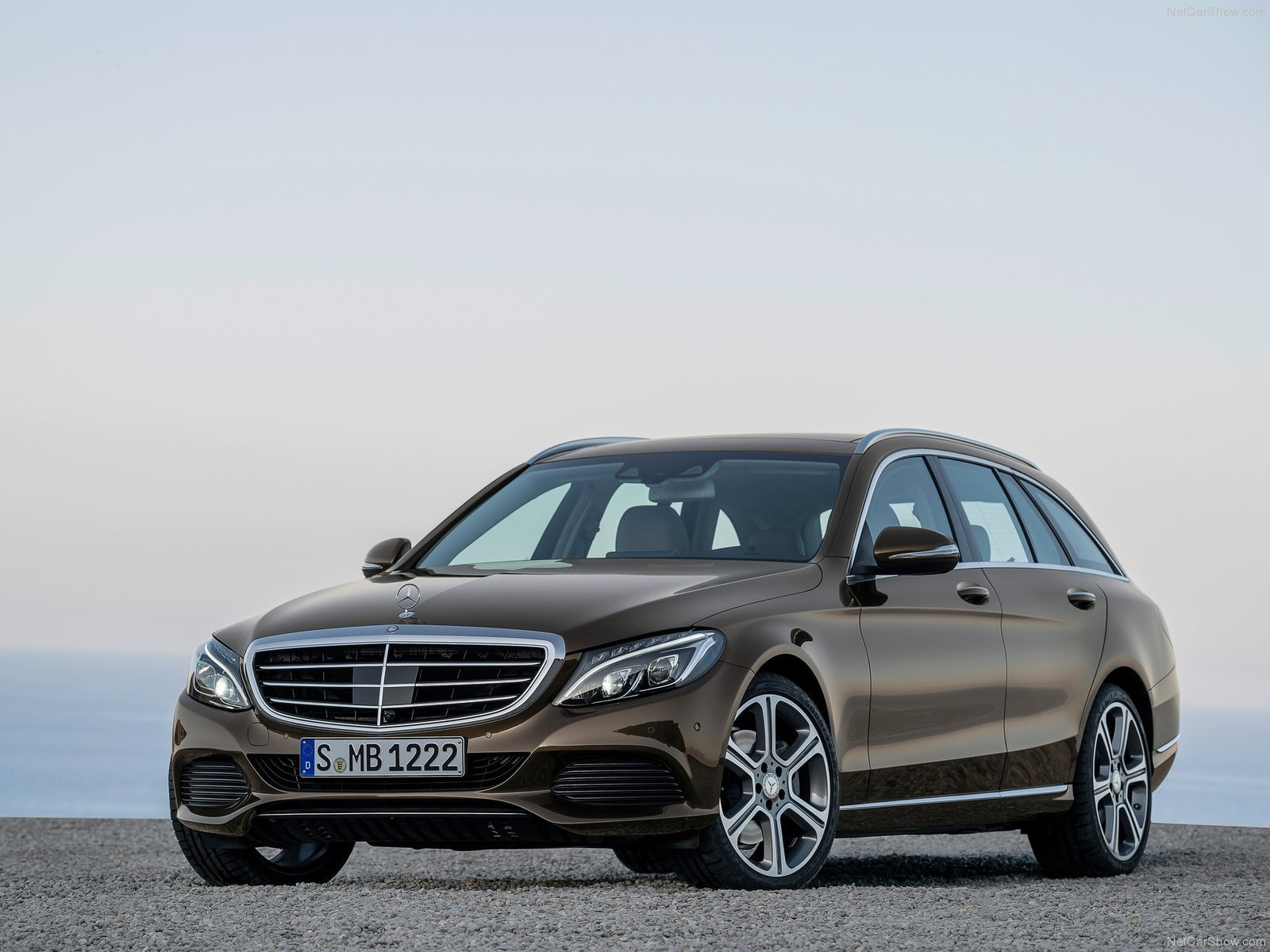 break, 720P, blue, 1204, brown, bleue, estate, germany, marron, mercedes, c classe, HD Wallpaper