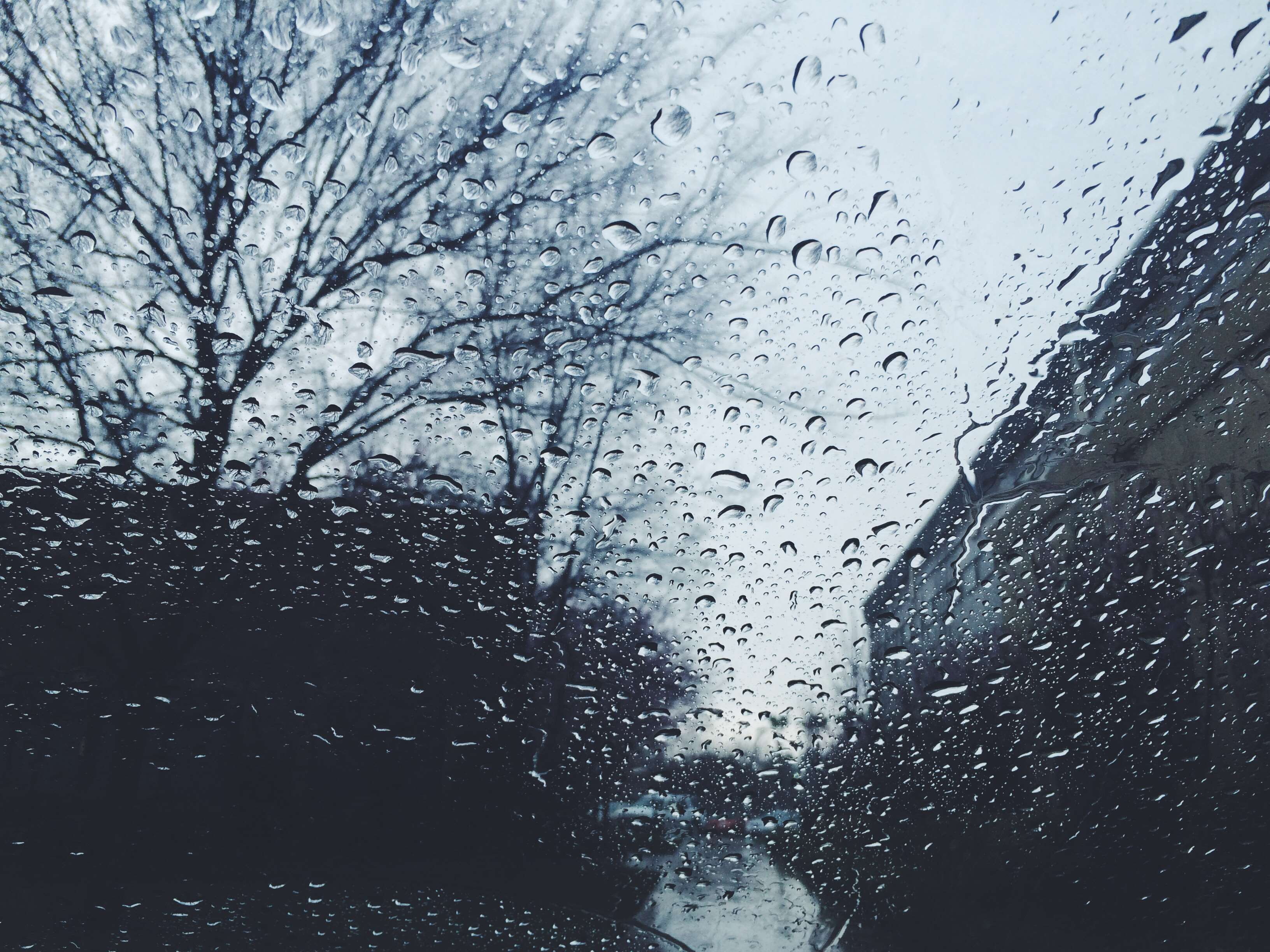 motor vehicle, vehicle interior, mode of transportation, rain, outdoors, transparent, windshield, raindrops, water, drop, wet, no people, raindrop, rainy season, HD Wallpaper