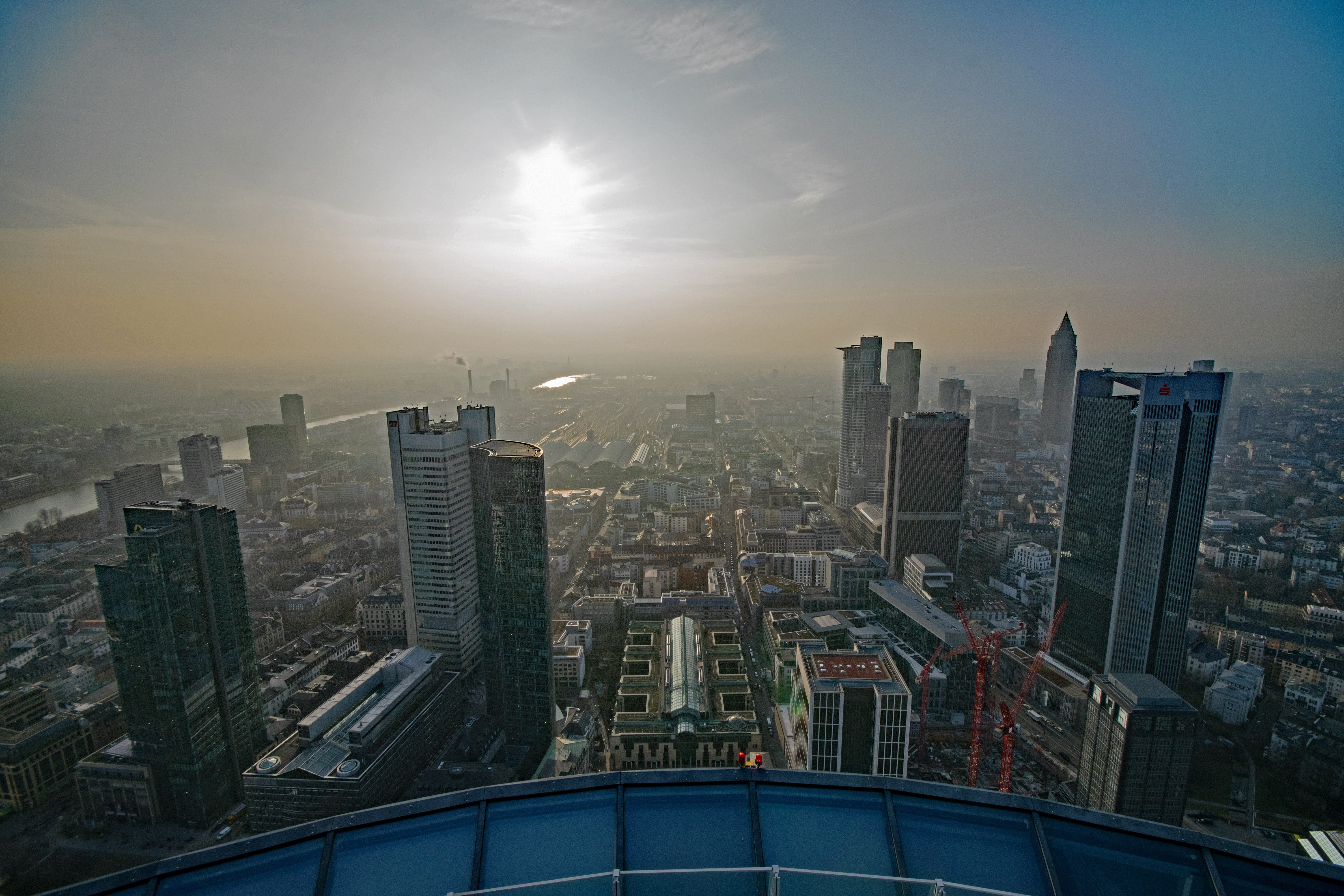 residential district, pollution, view, cityscape, aerial view, building, city, architecture, crowded, skyscraper, built structure, sky, skyline, Frankfurt, HD Wallpaper