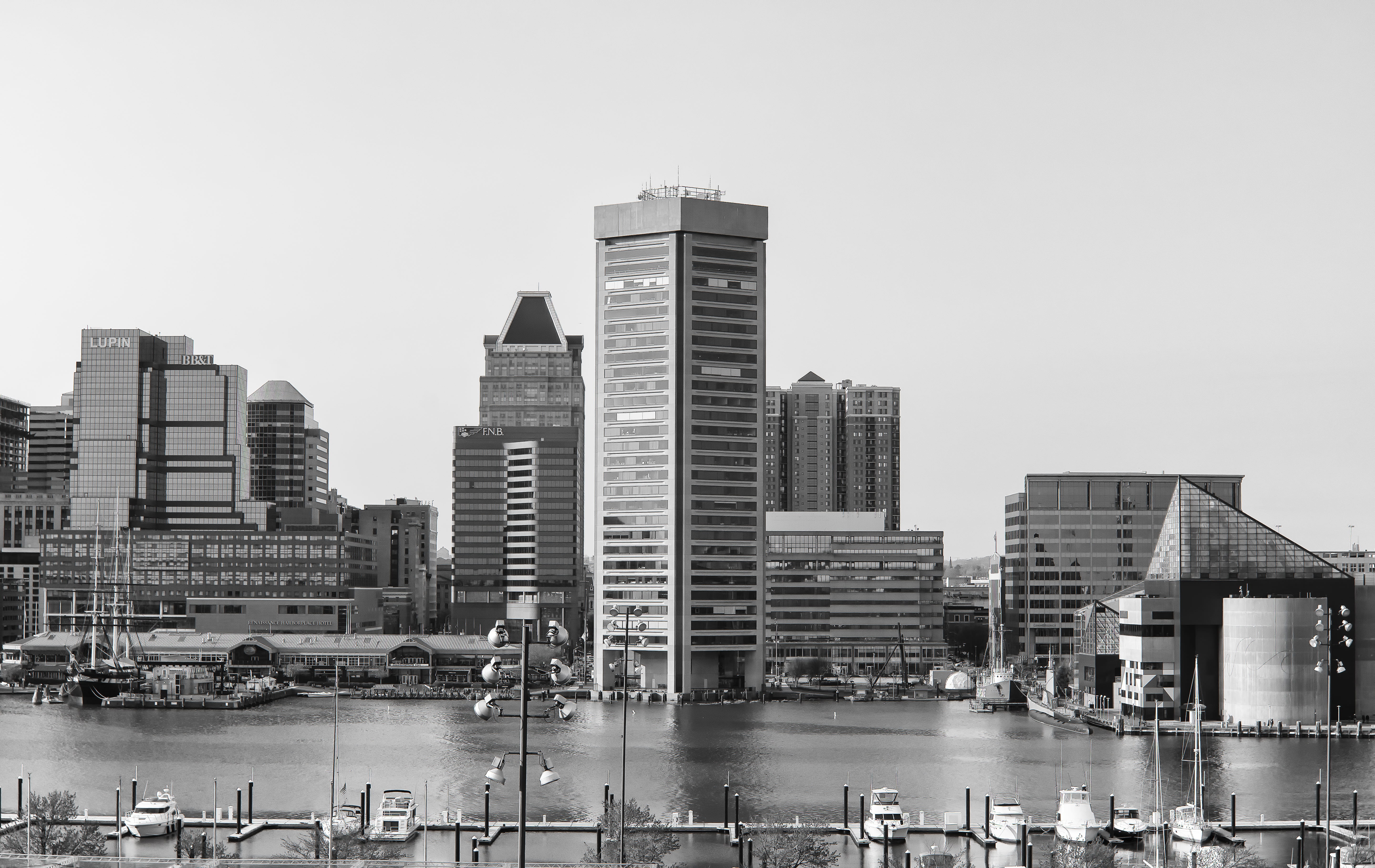 modern, sky, no people, baltimore, financial district, outdoors, river, nature, federal hill, travel, architecture, urban skyline, skyline, skyscraper, HD Wallpaper