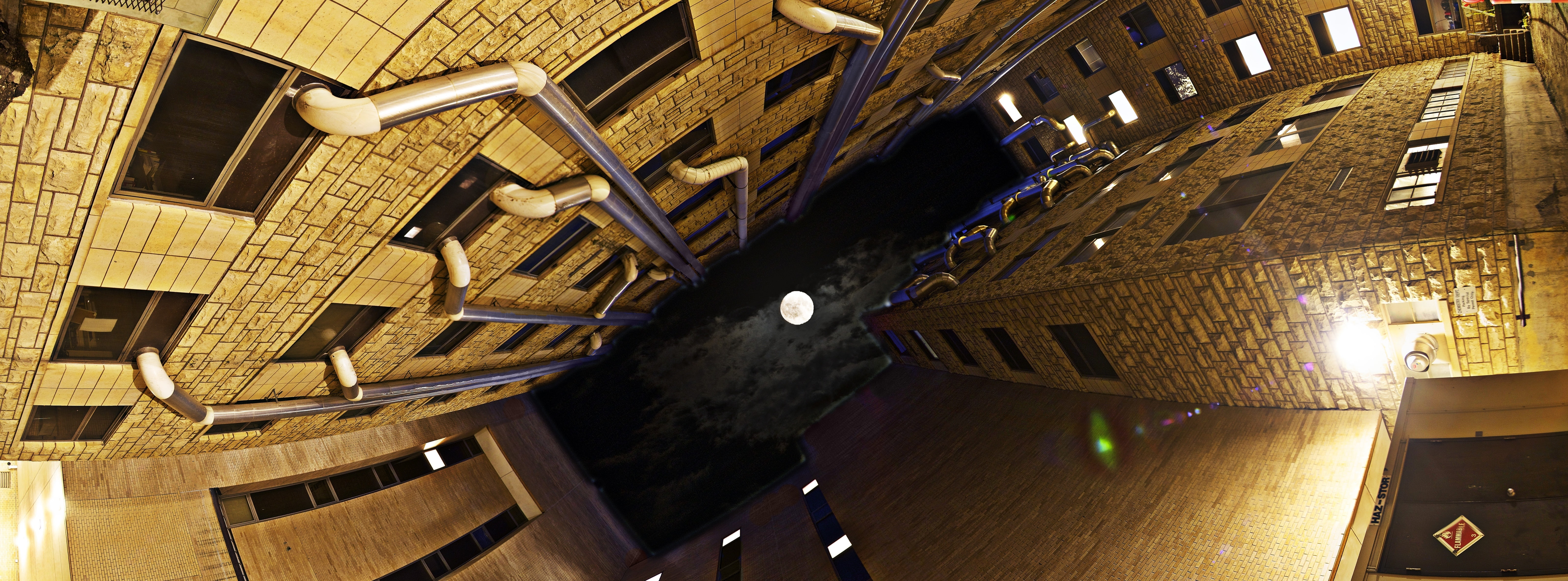 Courtyard, Malott Hall, Photo Stitching, Architecture, Travel, illuminated, building exterior, ceiling, Kansas University, photography, Beautiful, united states, HD Wallpaper