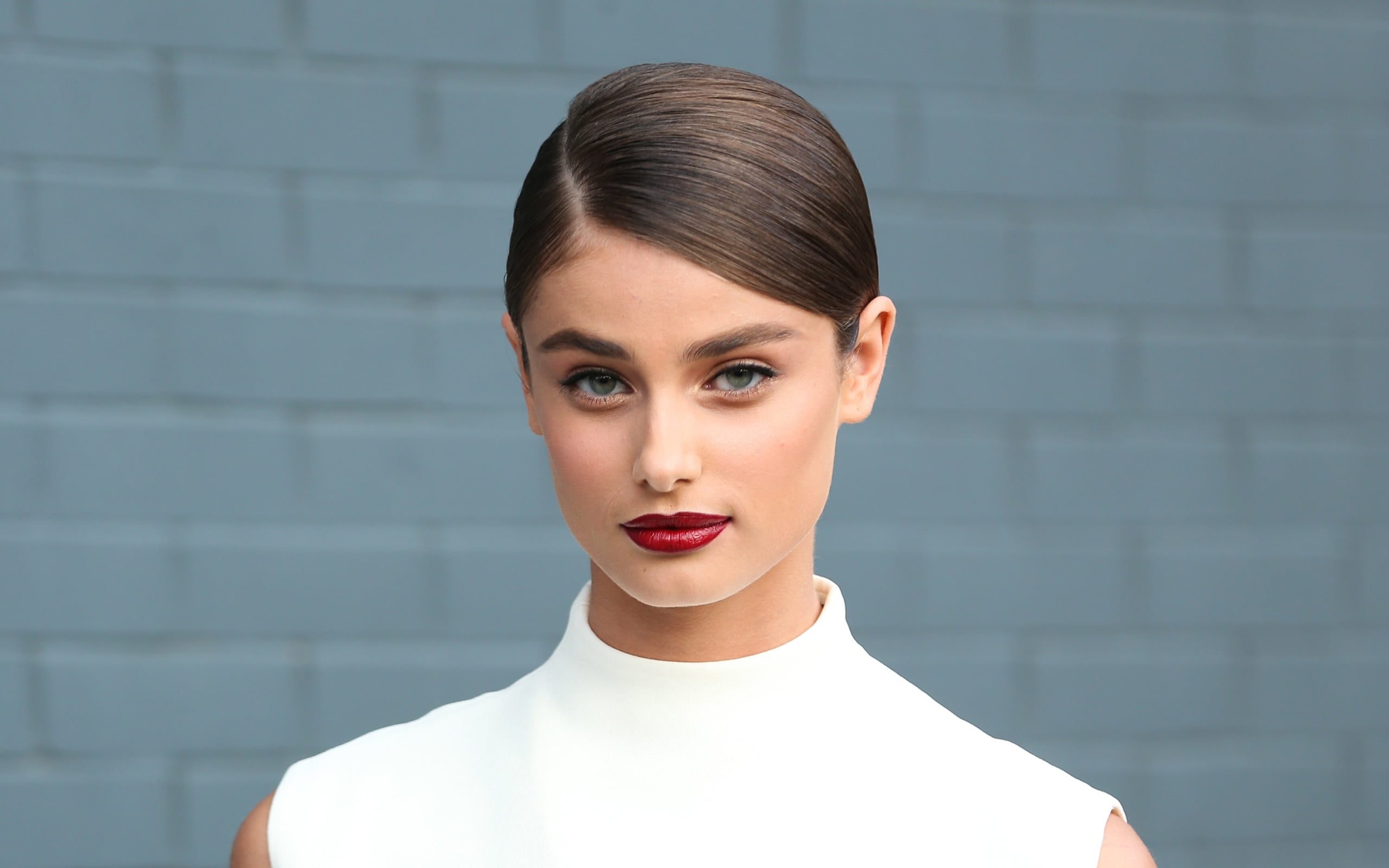 Lipstick, 2K, Models, American, Brunette, Taylor Marie Hill, Model, HD Wallpaper