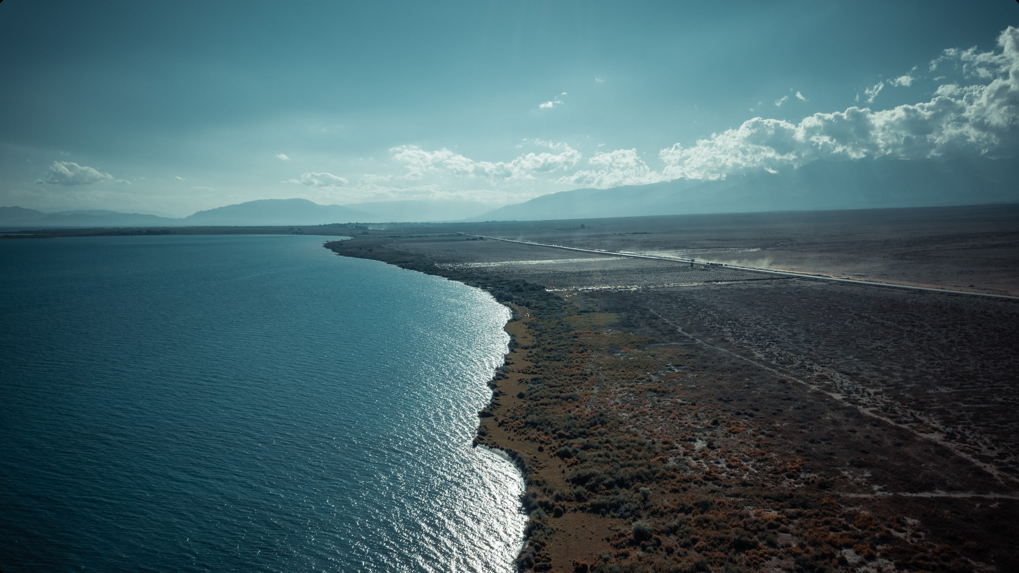 кыргызстан, horizon, sky, море, scenics - nature, day, облака, tranquil scene, environment, beach, kyrgyzstan, horizon over water, outdoors, beauty in nature, HD Wallpaper