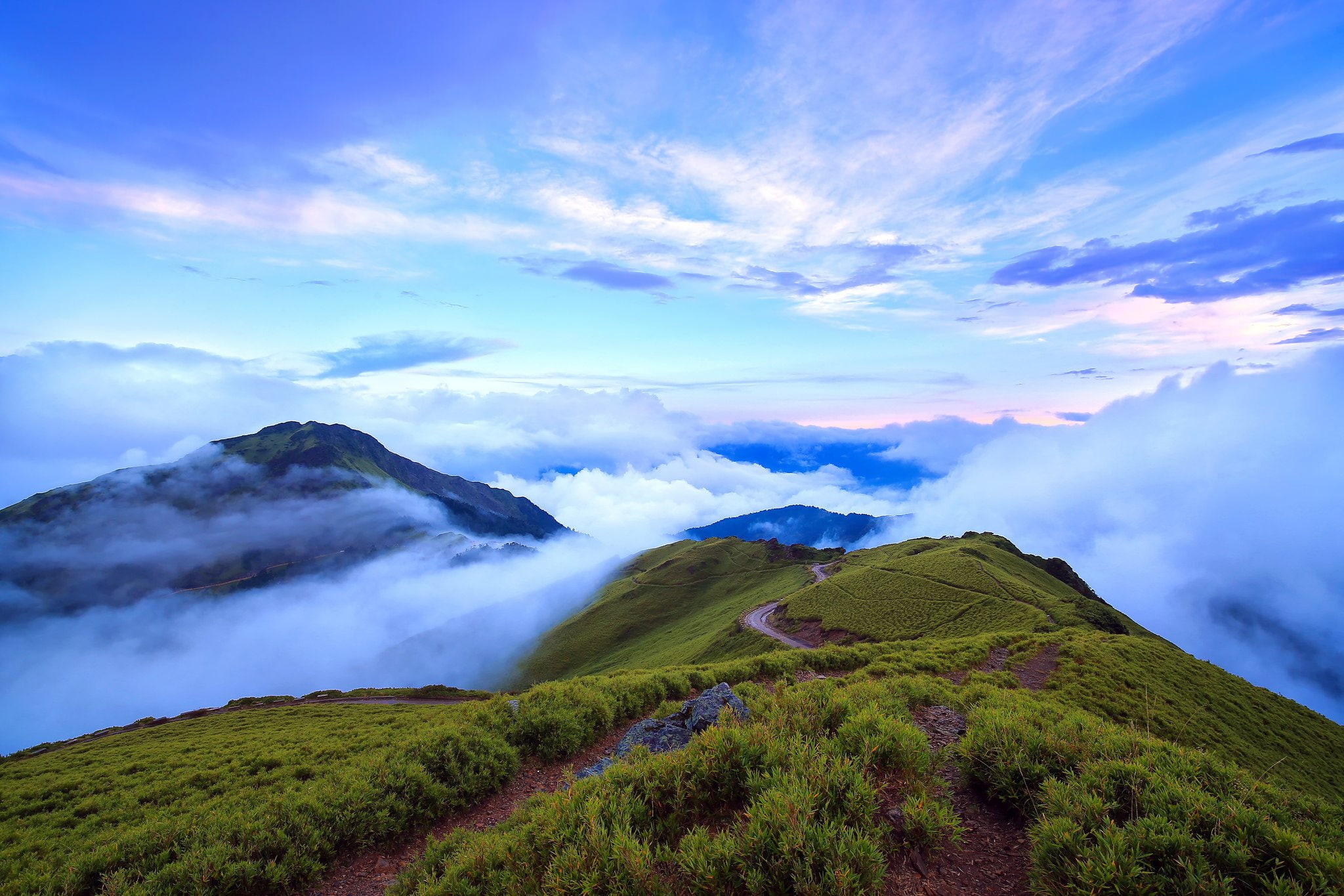 nantou, clouds, 1080P, taiwan, mountain, HD Wallpaper