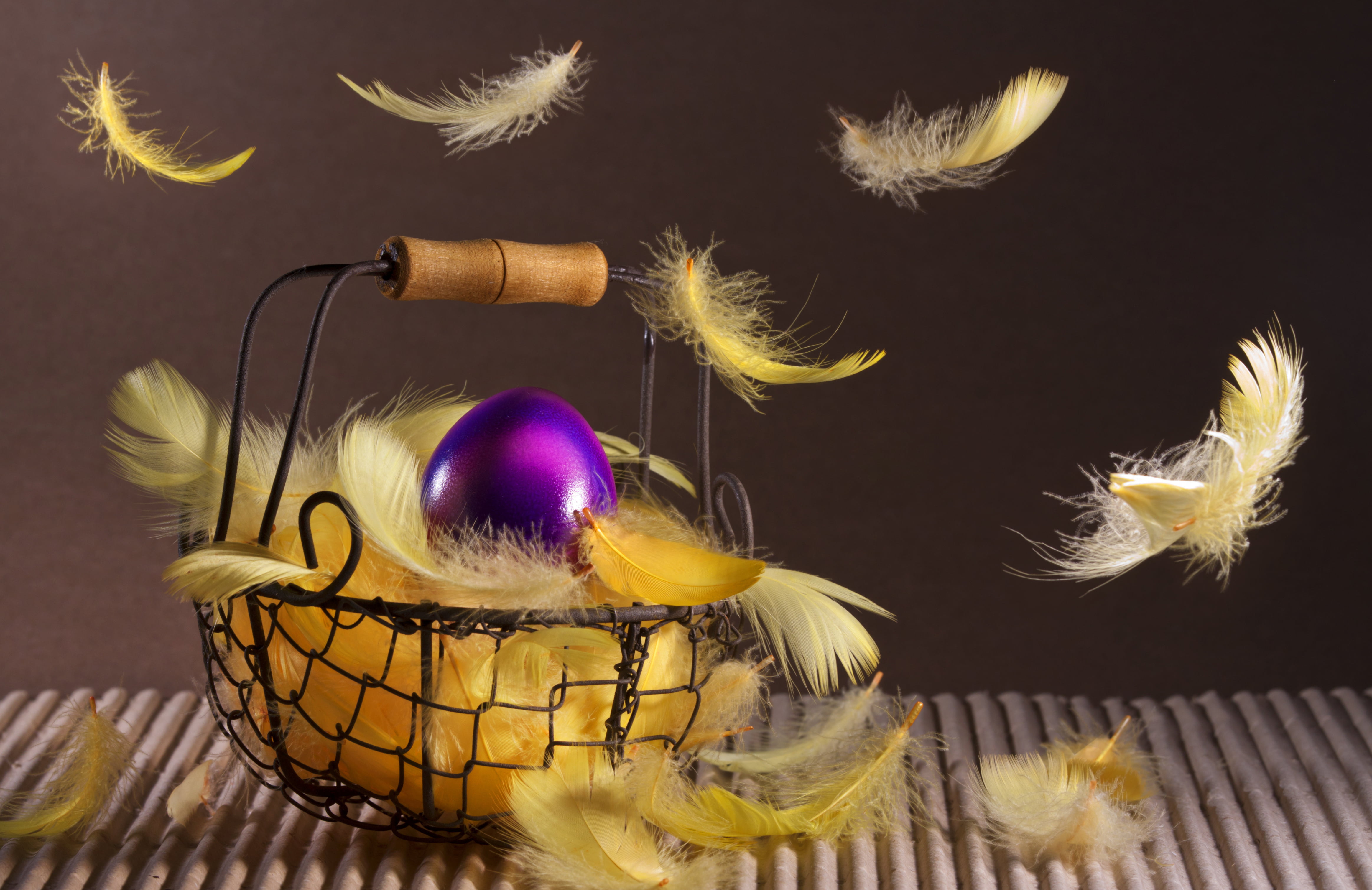 holiday, 4K, celebration, yellow, metal, close-up, holiday - event, basket, no People, still life, event, food, food and drink, gold Colored, backgrounds, HD Wallpaper