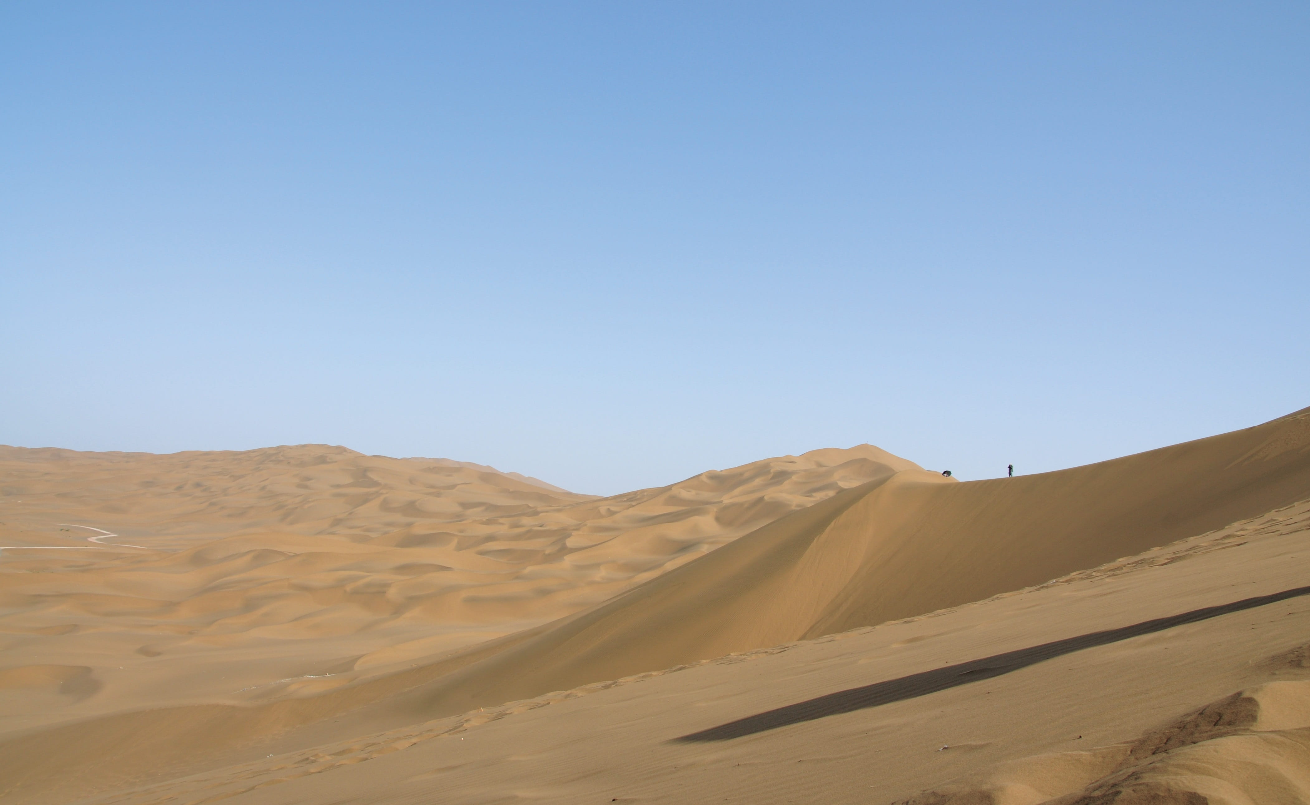 4K, non-urban scene, climate, land, tranquil scene, extreme Terrain, outdoors, landscape, dune, sand Dune, sahara Desert, day, in xinjiang, travel Locations, HD Wallpaper