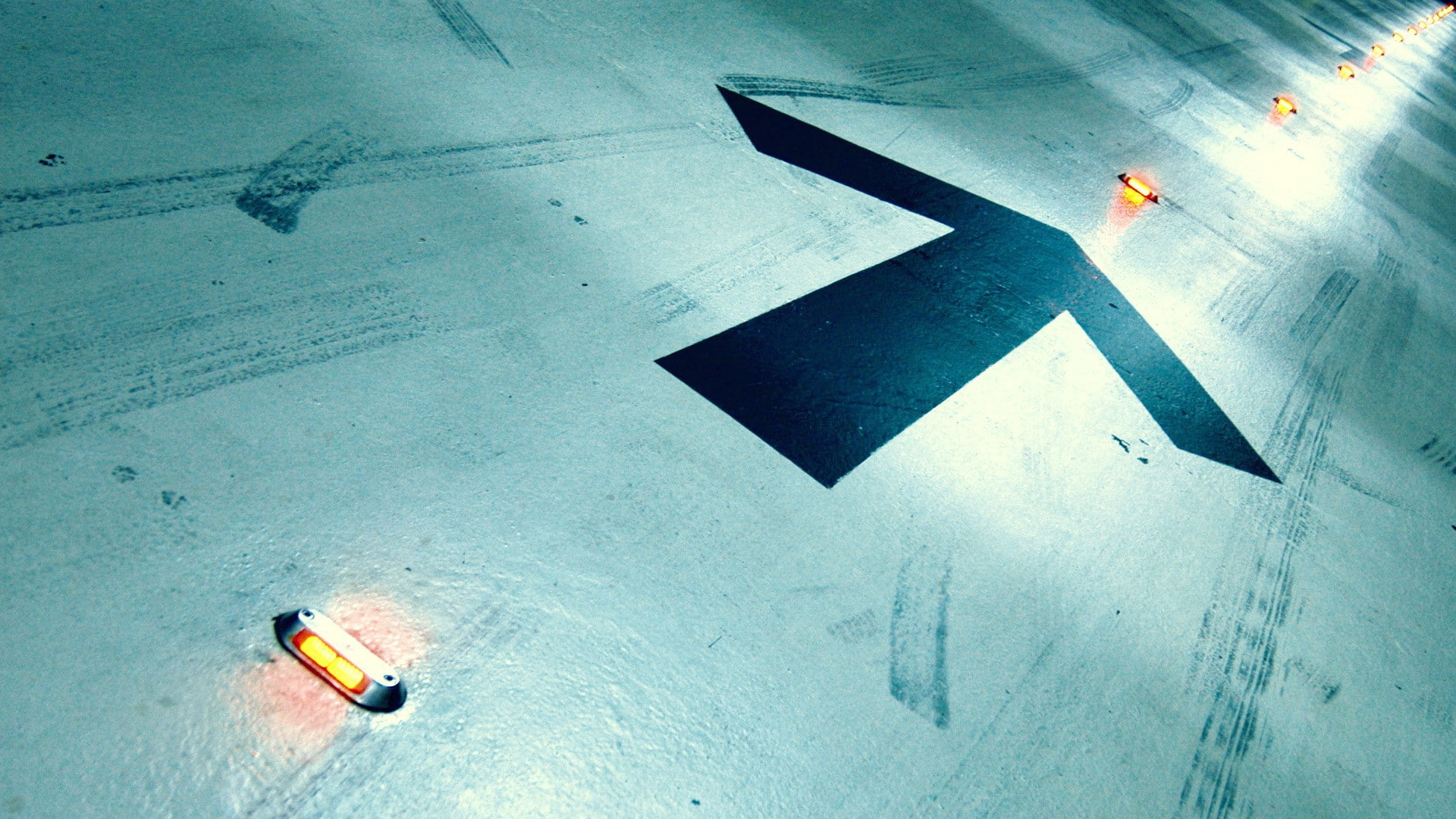 arrow symbol, directly above, transportation, symbol, blue, people, shadow, direction, cyan, simple, guidance, tilt, runway, high angle view, 1080P, outdoors, HD Wallpaper