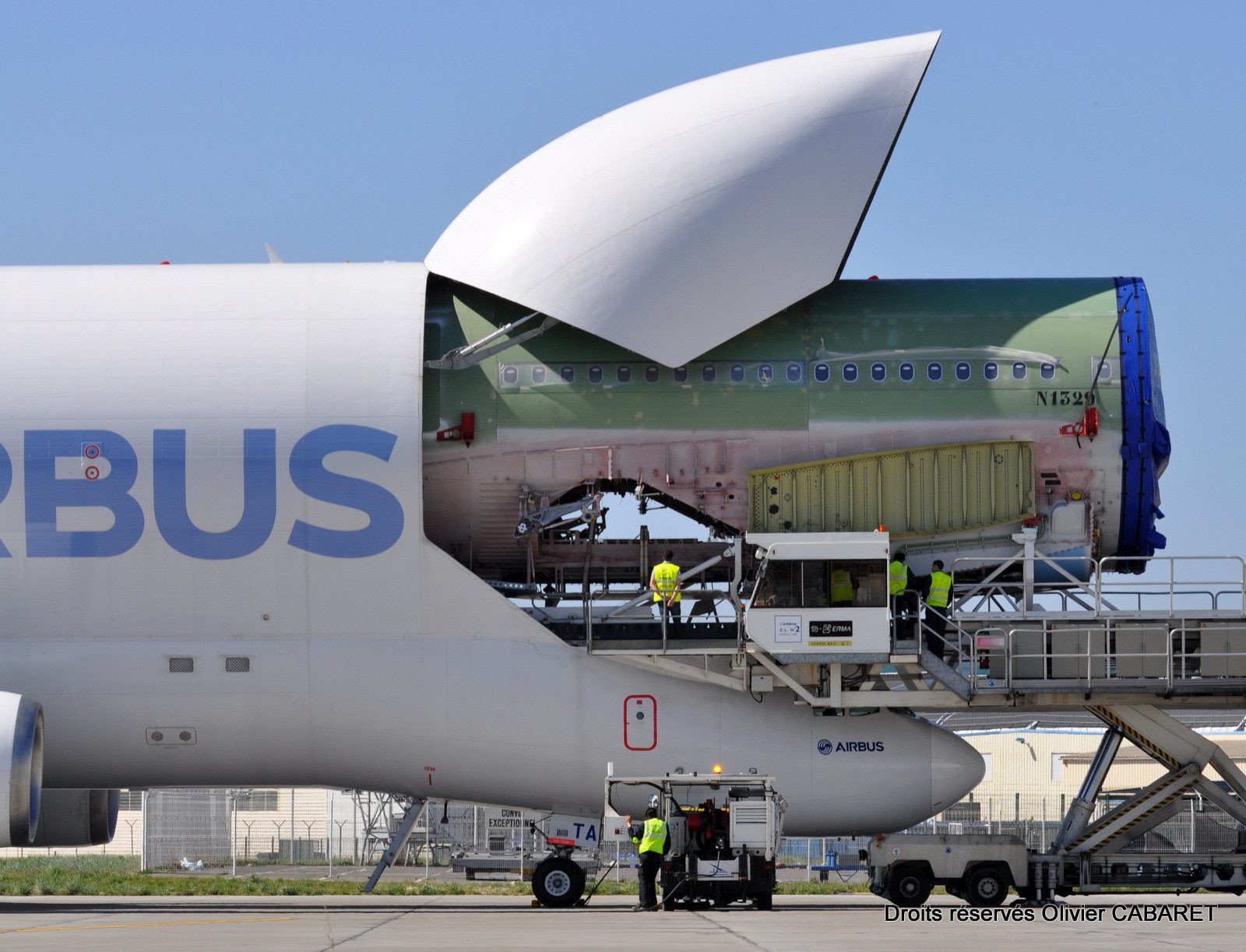 transport, beluga, 600st, a300, plane, airplane, airbus, aircrafts, 720P, airliner, sky, cargo, HD Wallpaper