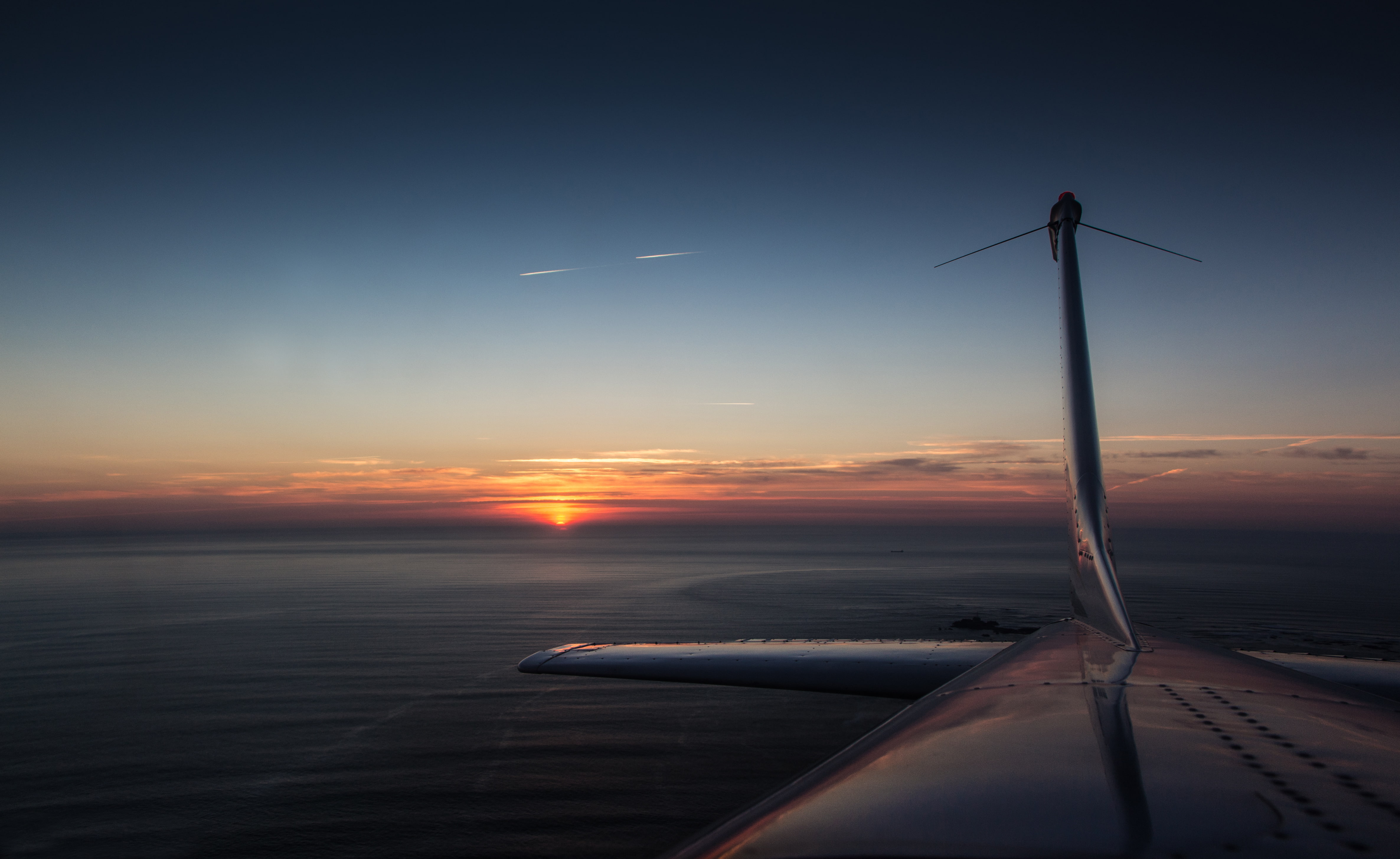 Cessna, the plane, 4K, sunset, HD Wallpaper