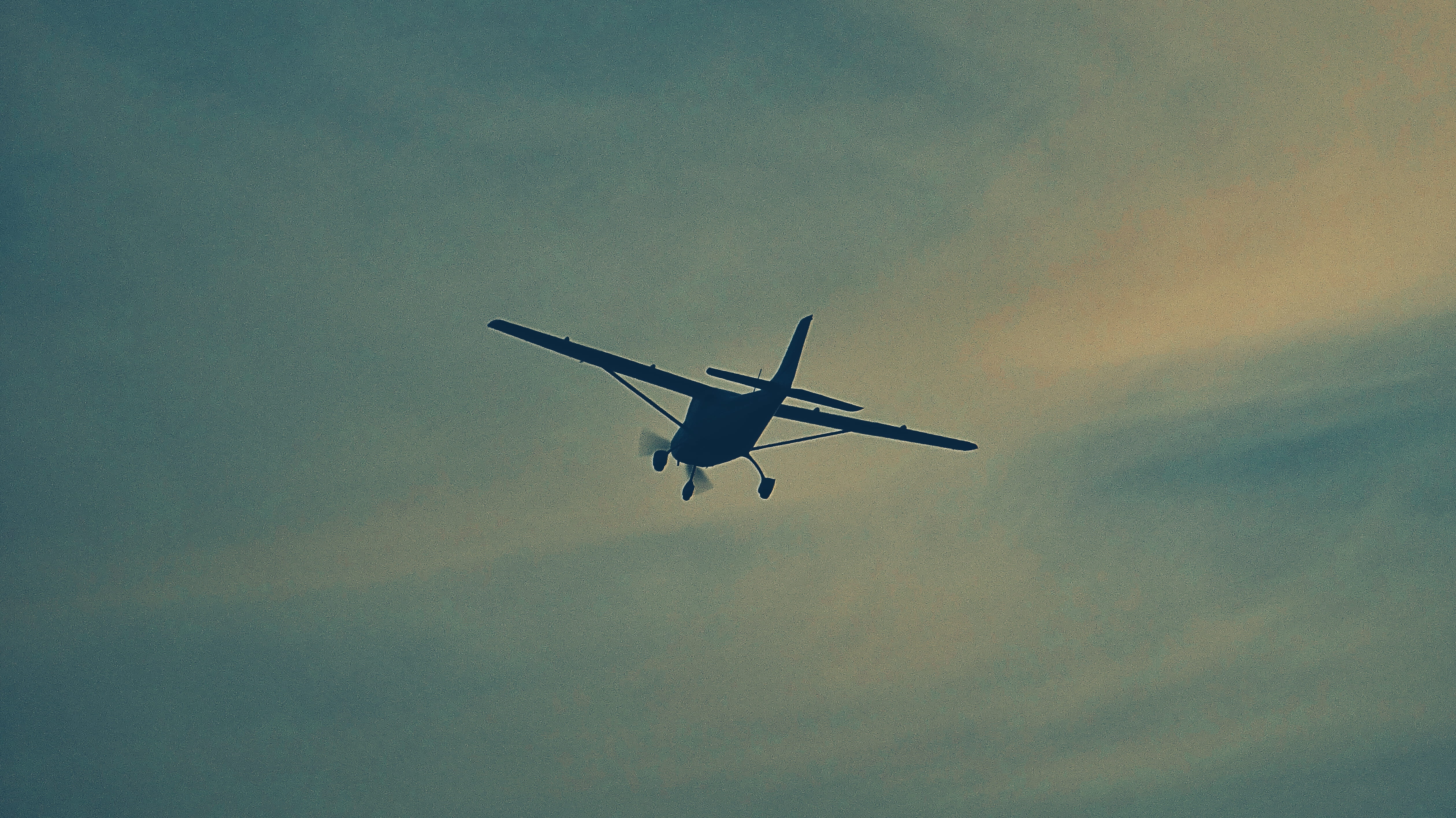 plane, outdoors, day, silhouette, simple, motion, blue, transportation, overcast, 4K, nature, low angle view, flying, no people, sky, journey, minimal, HD Wallpaper