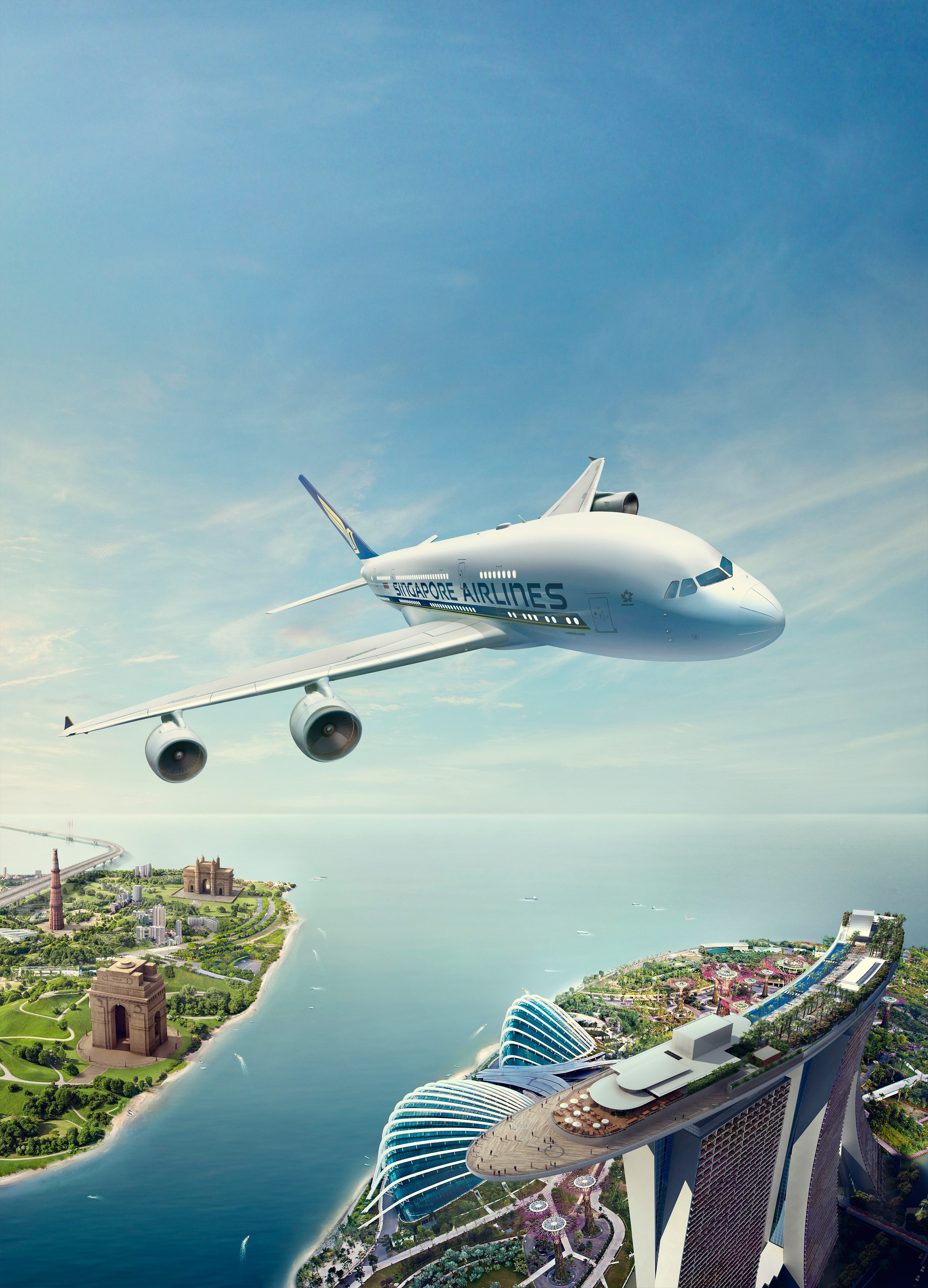 4K, CGI, Singapore Airlines, Flight, Phone HD Wallpaper