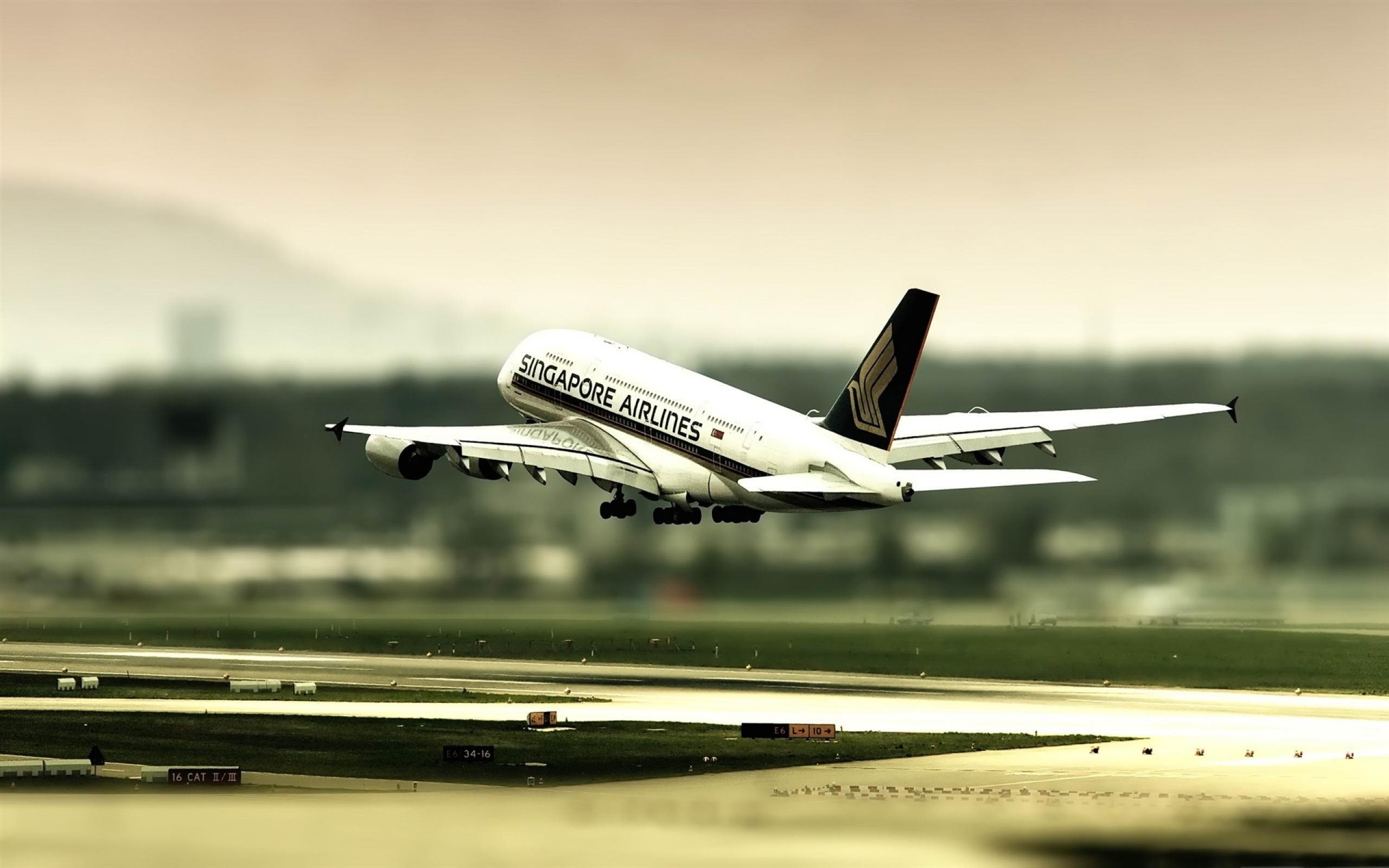  aviation, aircraft, airlines, singapore, desktop, 2K, HD Wallpaper