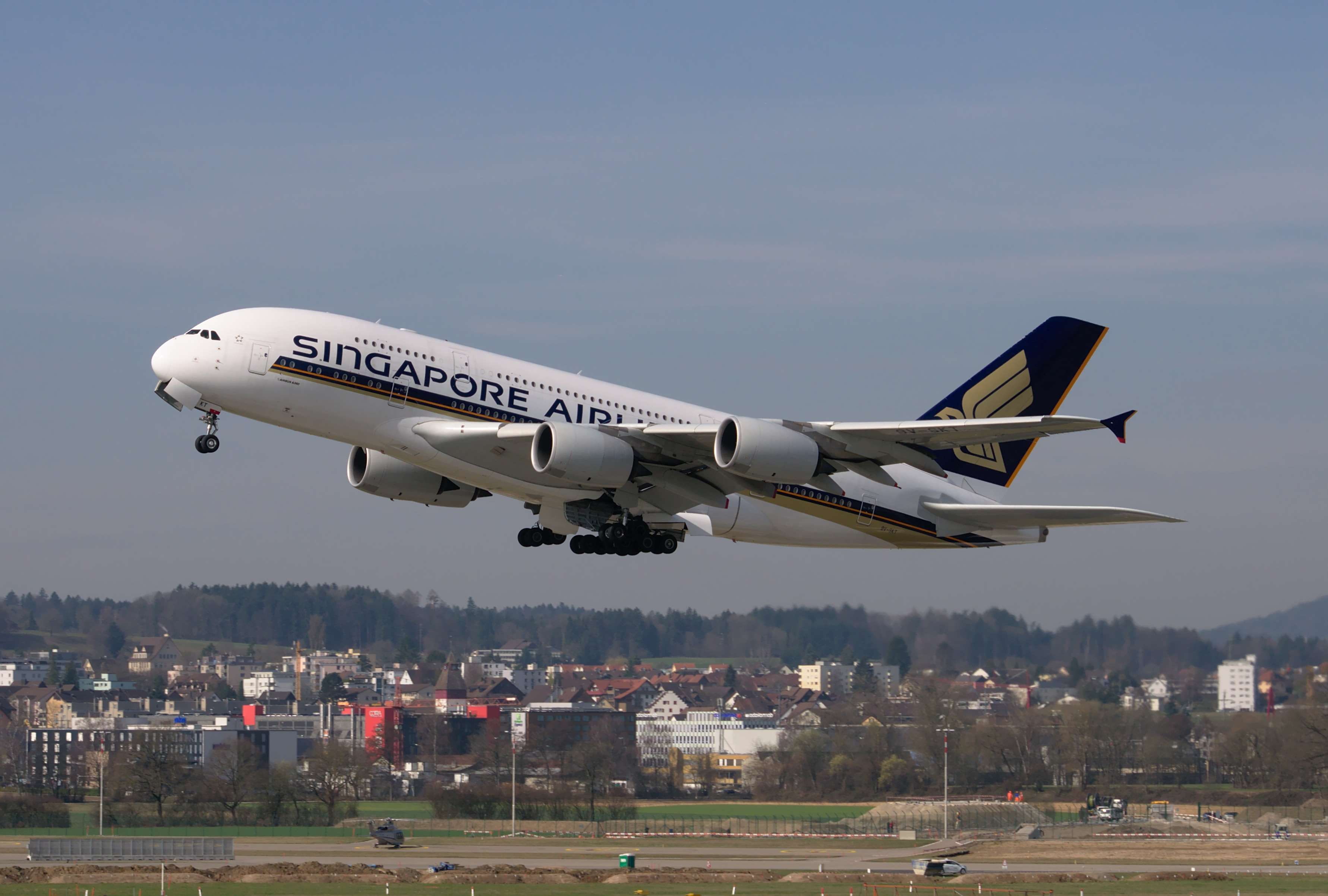 landing - touching down, plane, jet, mode of transportation, runway, airbus, day, airport zurich, outdoors, air vehicle, building exterior, start, sky, HD Wallpaper