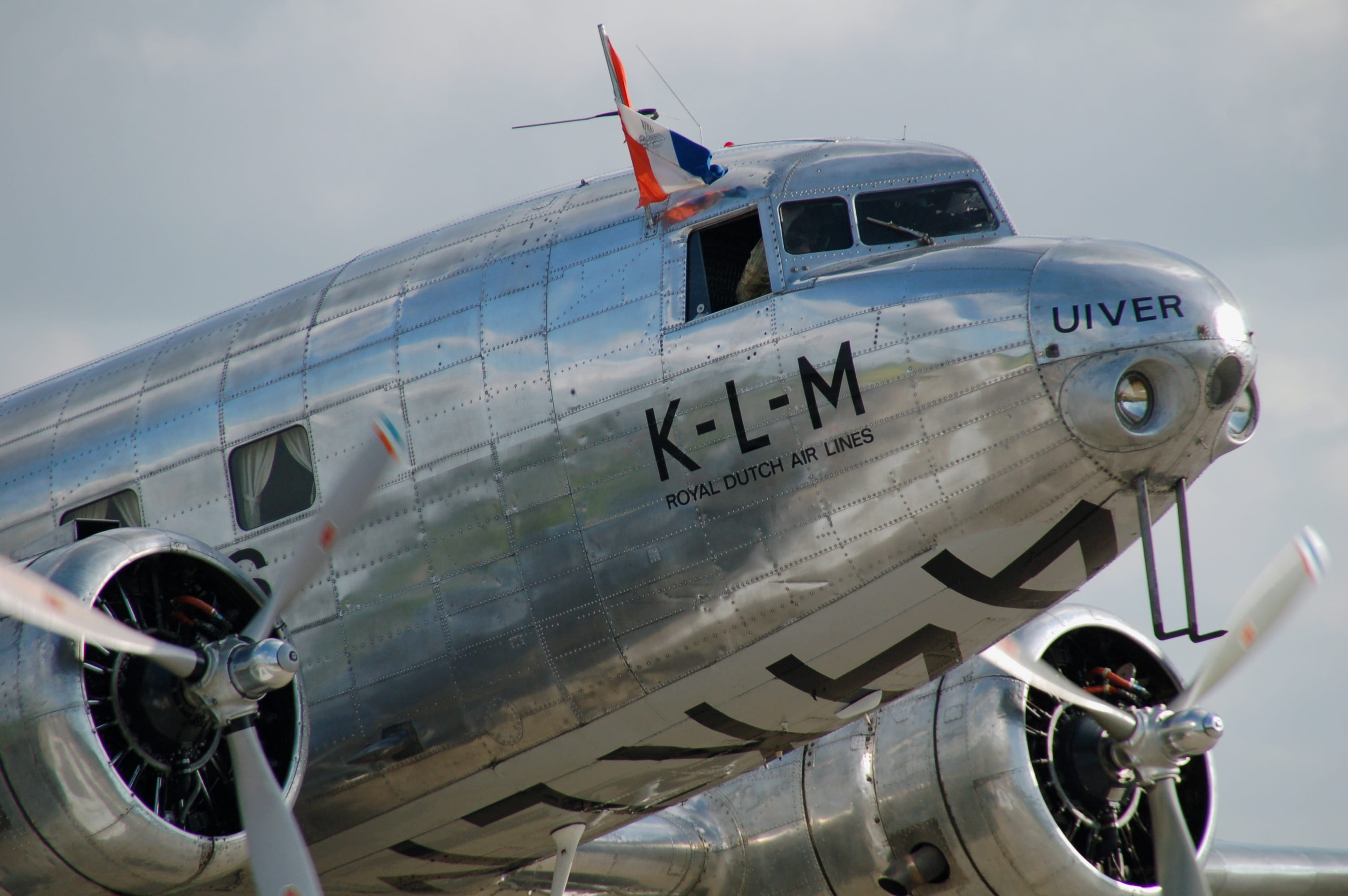 army, dutch flag, flying, uiver, 2K, engine, no people, airshow, nature, silver, nautical vessel, aerospace industry, air vehicle, aircraft, propellor, HD Wallpaper