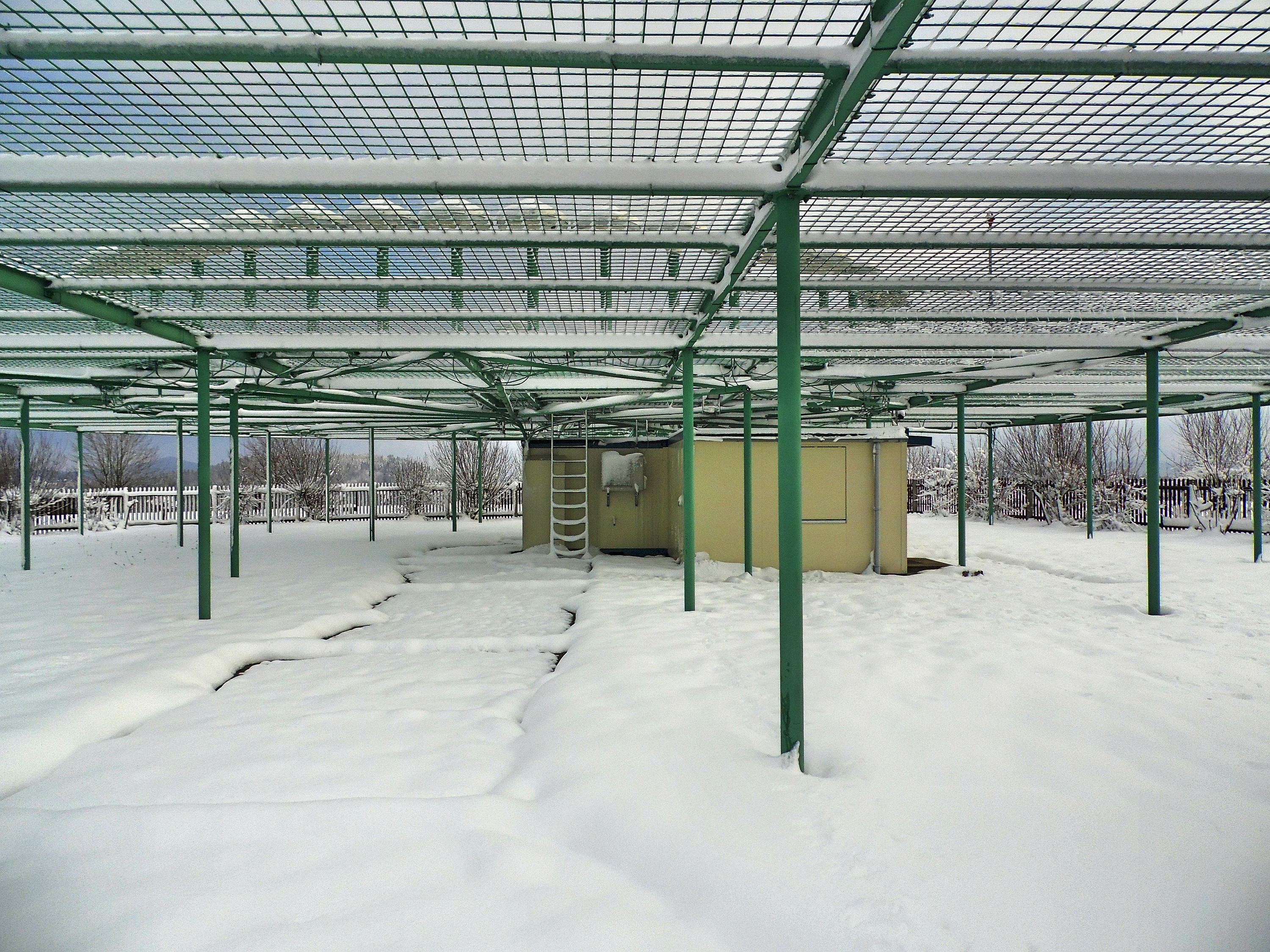 no people, warehouse, covering, snow, ceiling, industry, aircraft, domestic room, business, day, winter, roof beam, air traffic control, nature, cold temperature, HD Wallpaper