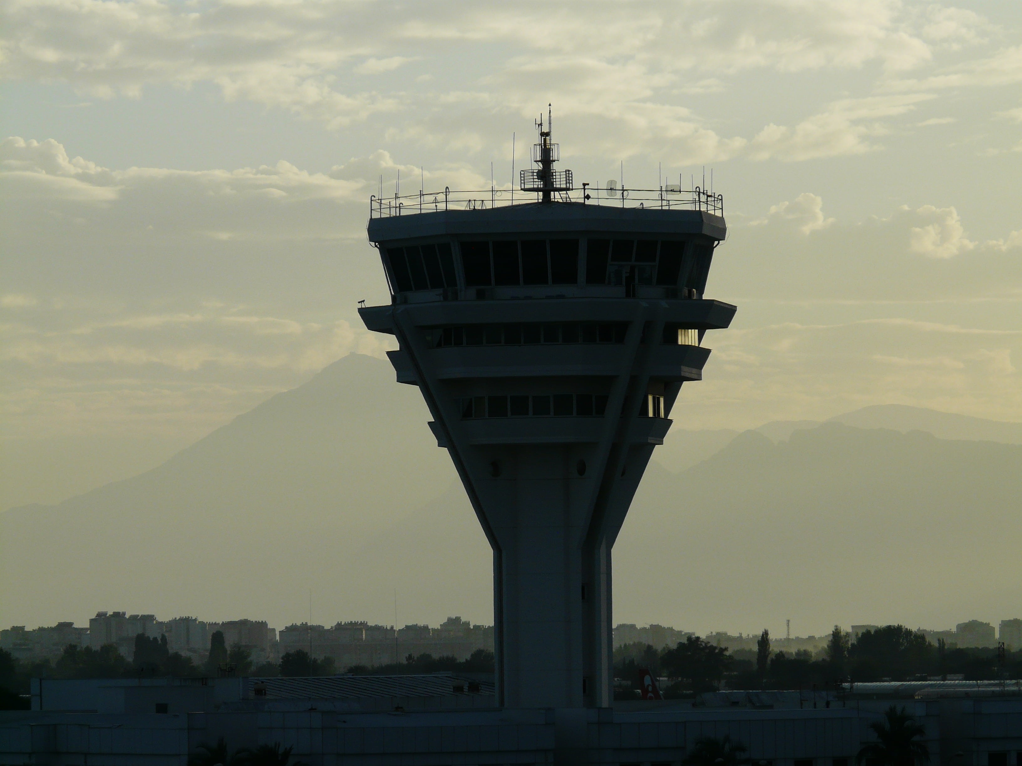building, city, cloud - sky, nature, turkey, building exterior, sunset, low angle view, fly, air traffic, aviation, transportation, flight control, antalya, HD Wallpaper