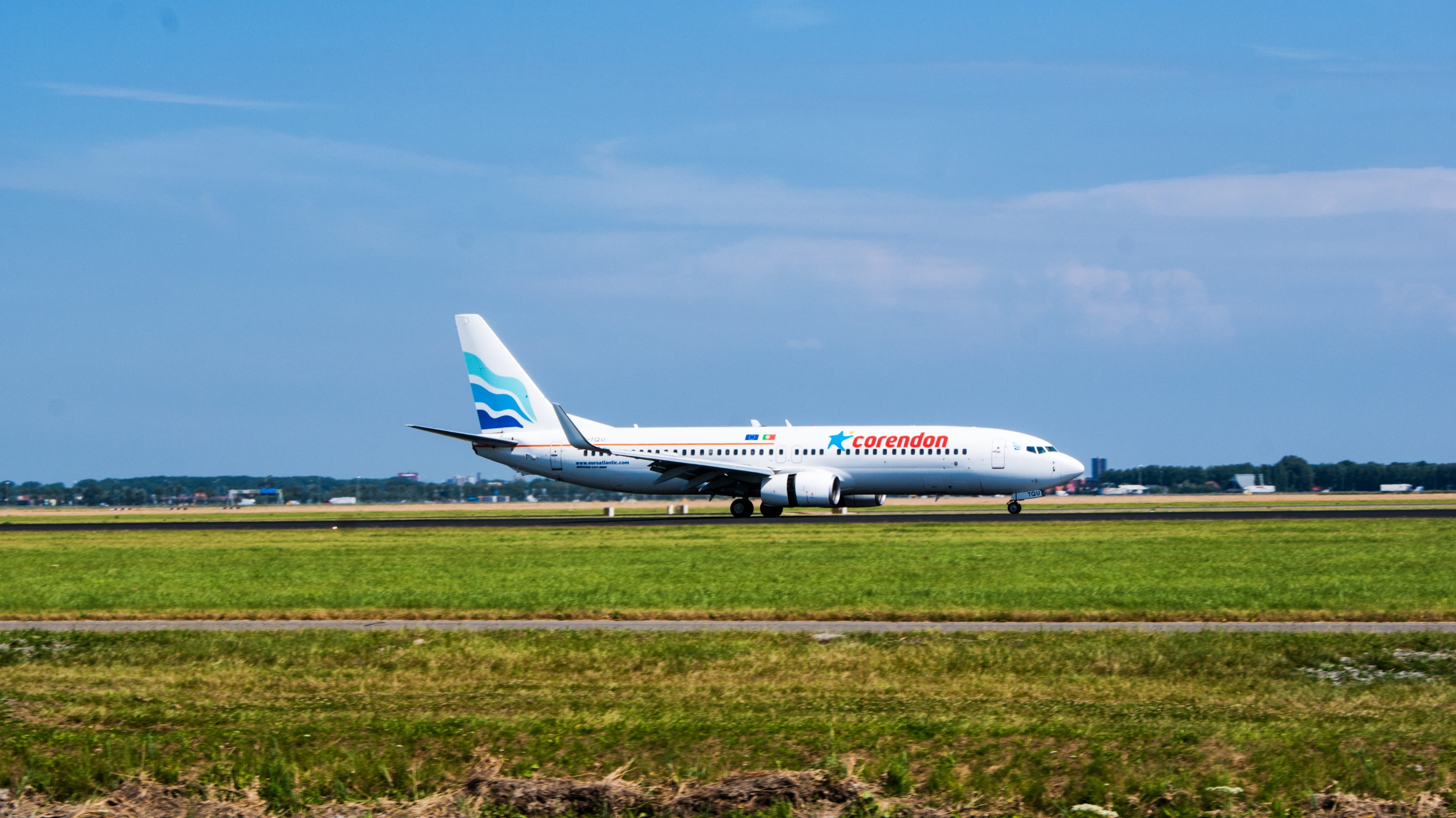 day, grass, landing - touching down, Fly, pilot, Schiphol, mode of transport, flying, airport, transportation, travel, airport runway, landing, nature, HD Wallpaper