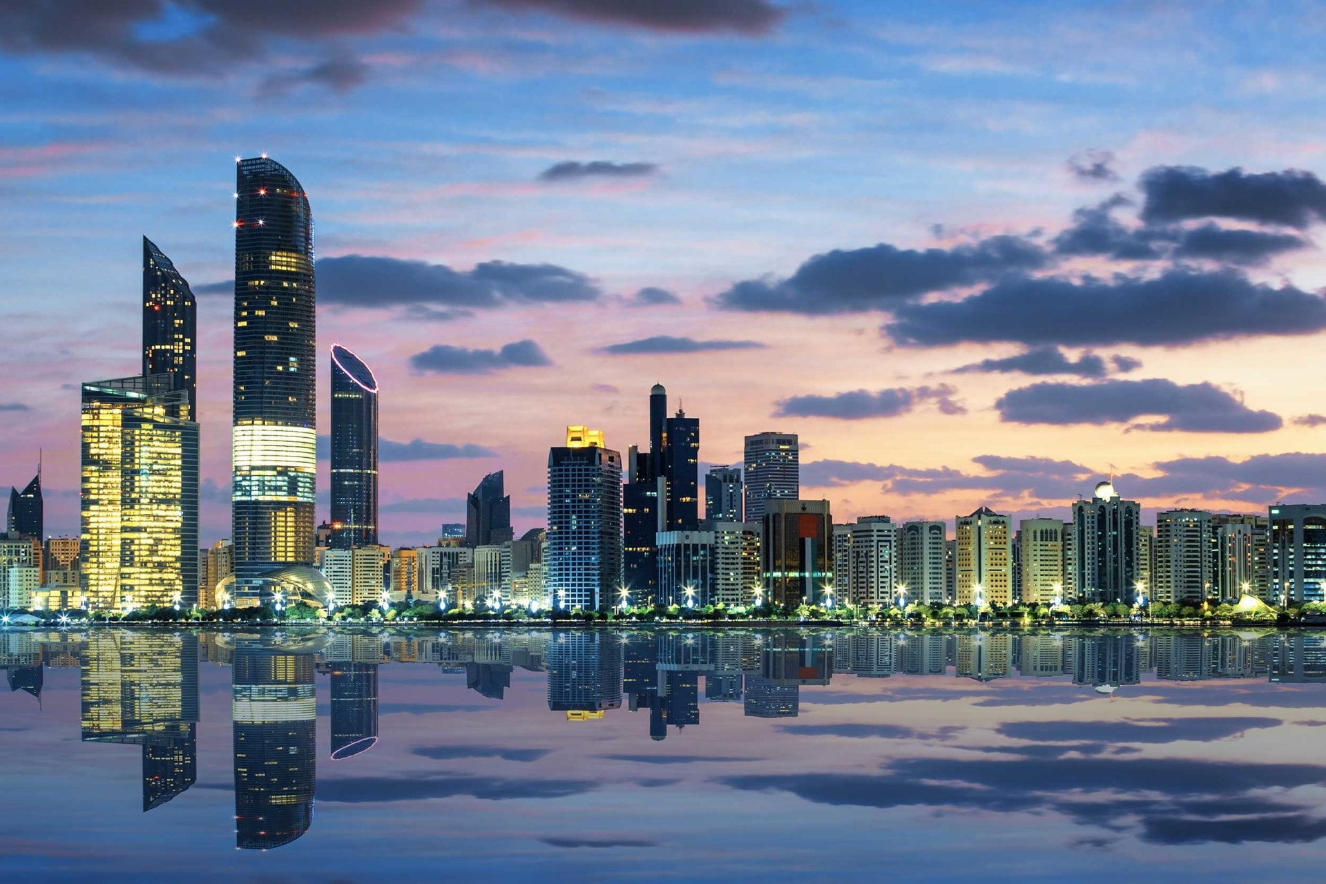 Etihad Towers, Abu Dhabi, Building, 1080P, Reflection, United Arab Emirates, Man Made, HD Wallpaper