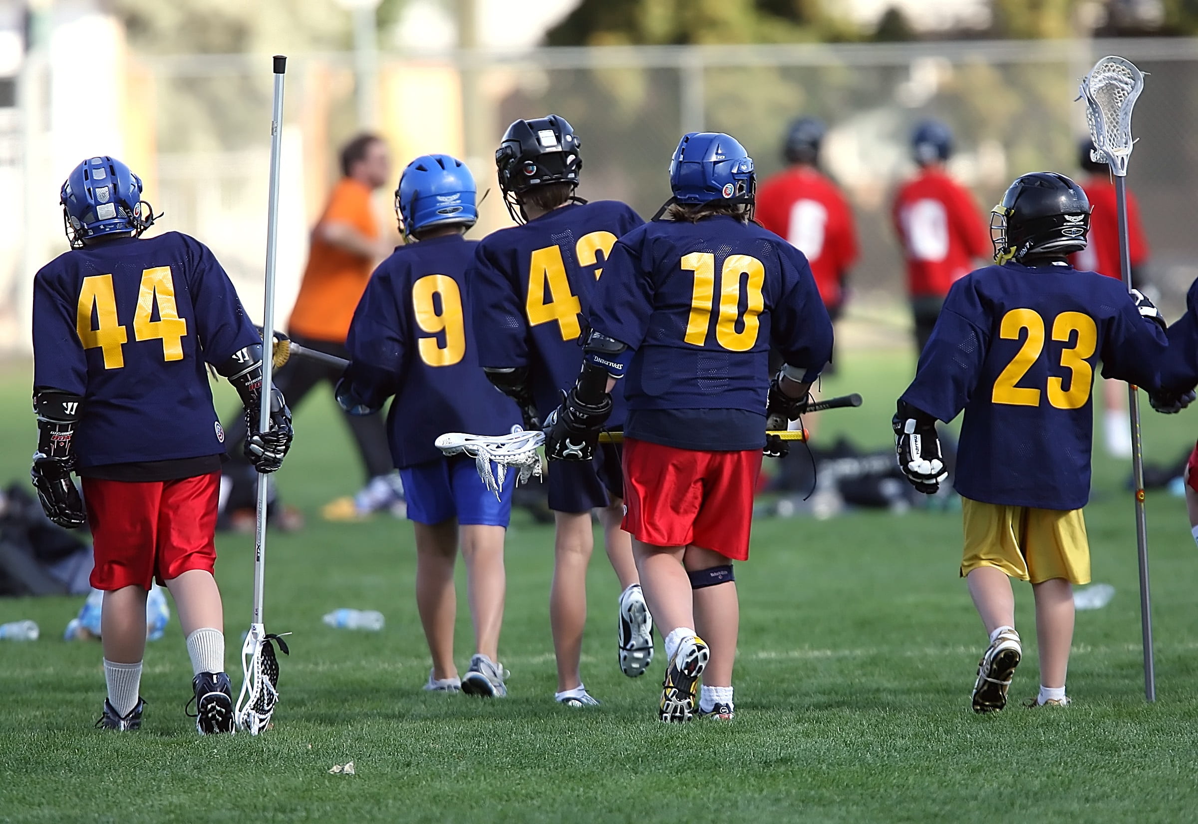 day, sports clothing, activity, team, cooperation, men, number, green, players, jersey, stick, outdoors, togetherness, sport, field, young, player, child, HD Wallpaper