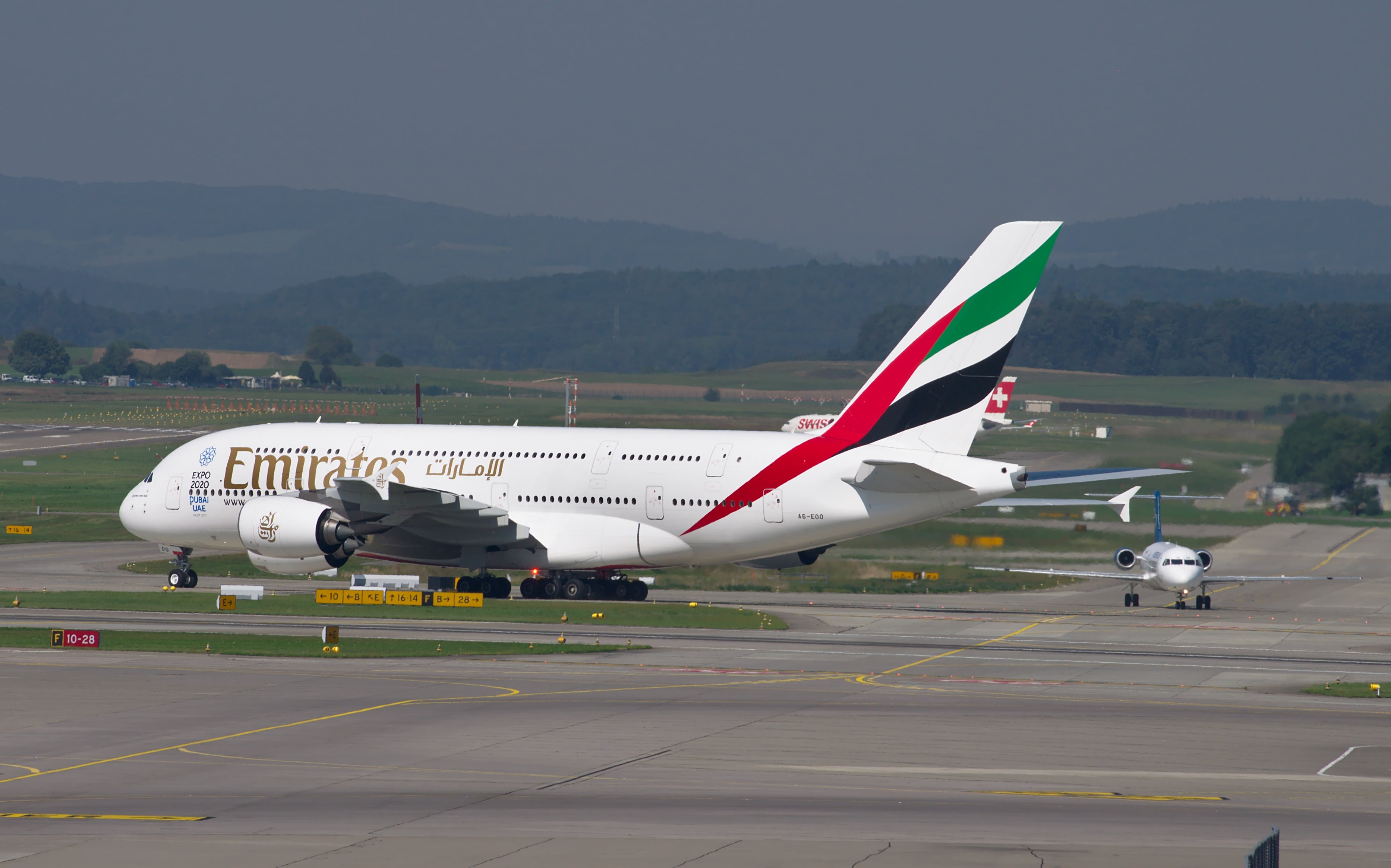 road, day, mountain, turbine, zurich, jet engine, jet, photo, airplane, private airplane, nature, commercial airplane, airbus a380, airport zurich, airfield, HD Wallpaper
