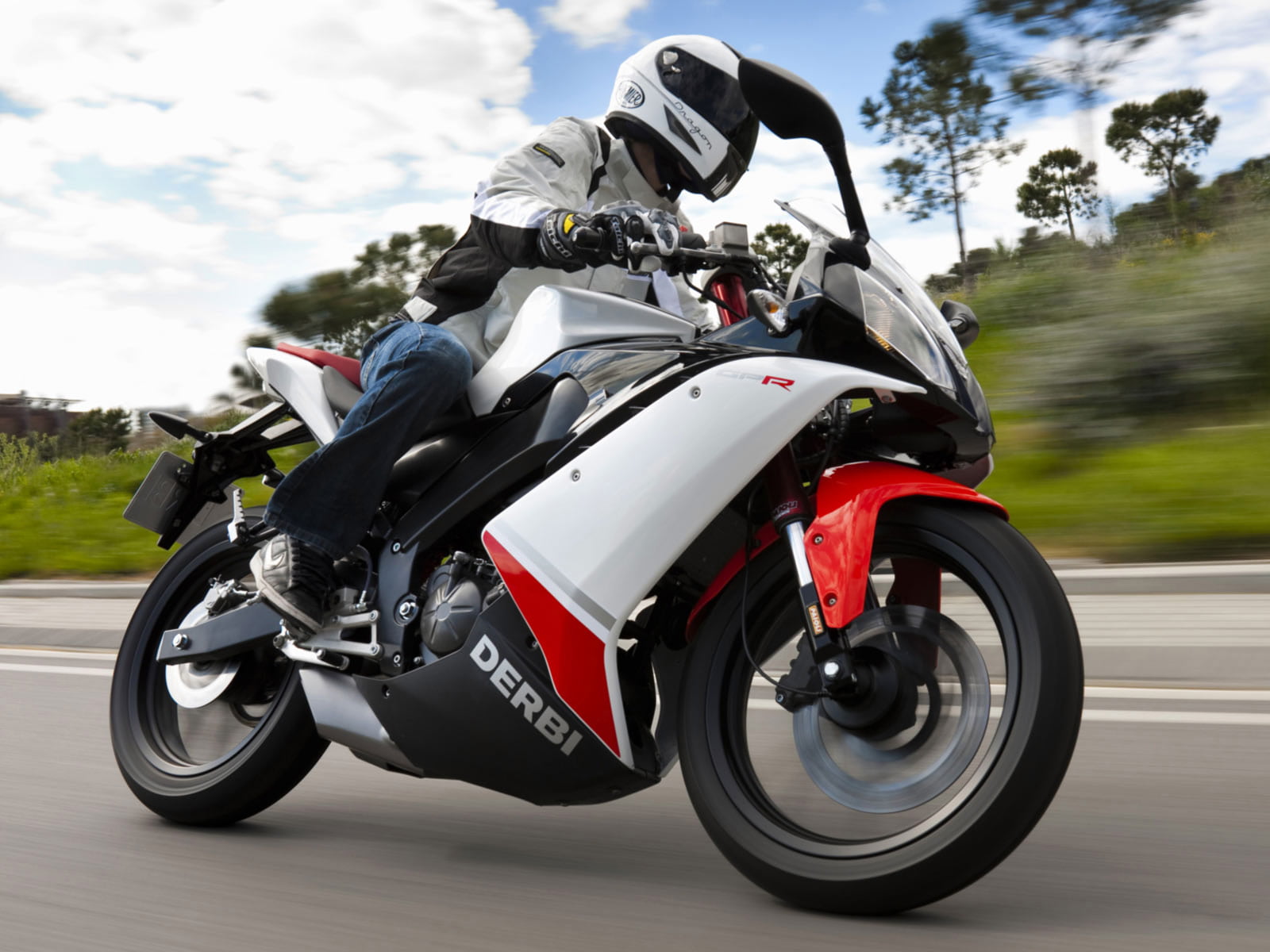 bike, sport, protection, speed, white, land vehicle, ride, real people, mode of transportation, day, road, headwear, crash helmet, helmet, outdoors, motorcycle, HD Wallpaper
