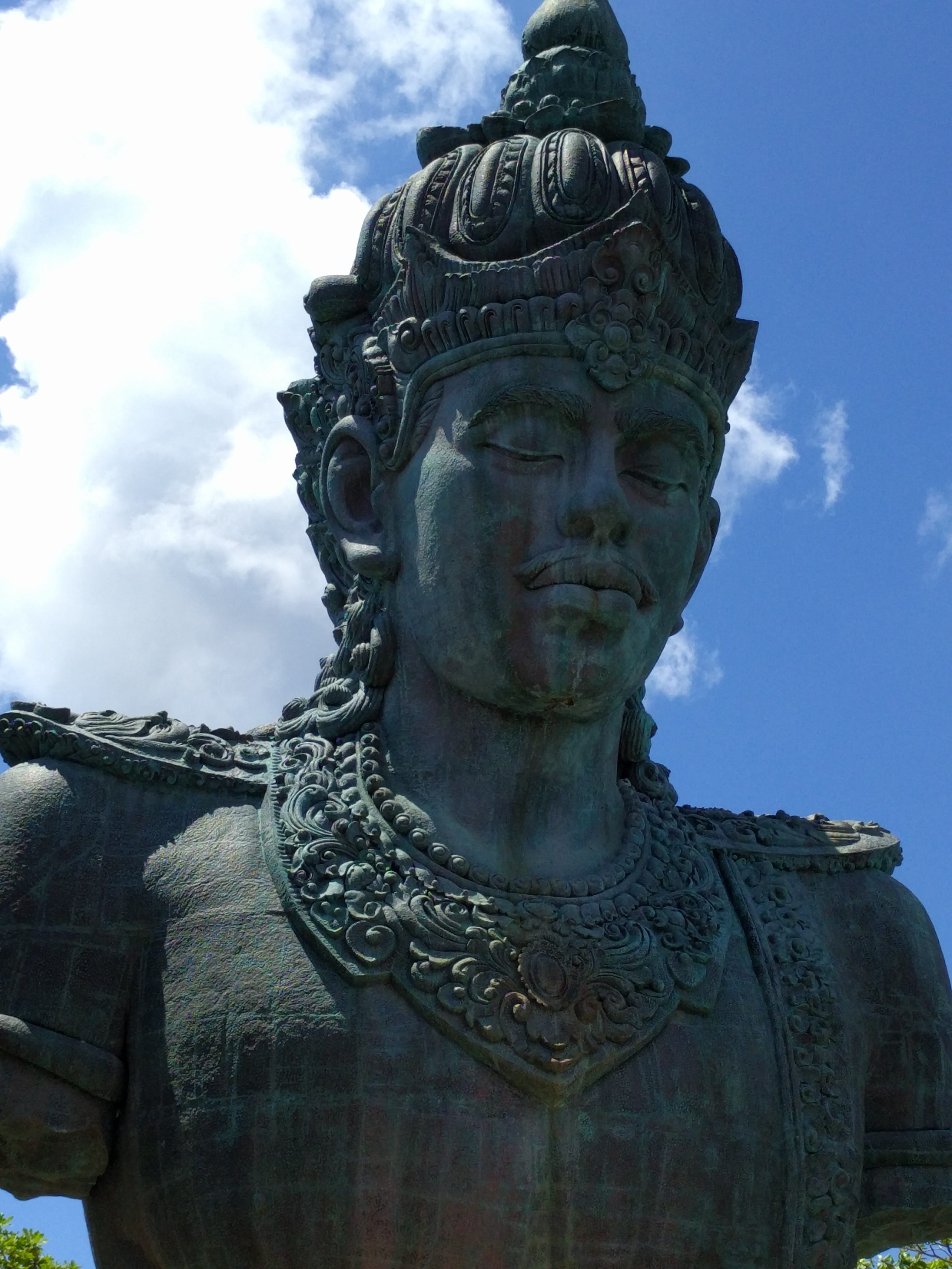 representation, architecture, low angle view, male likeness, 4K, built structure, Indonesia, travel destinations, nature, garuda wisnu kencana, art and craft, Phone HD Wallpaper