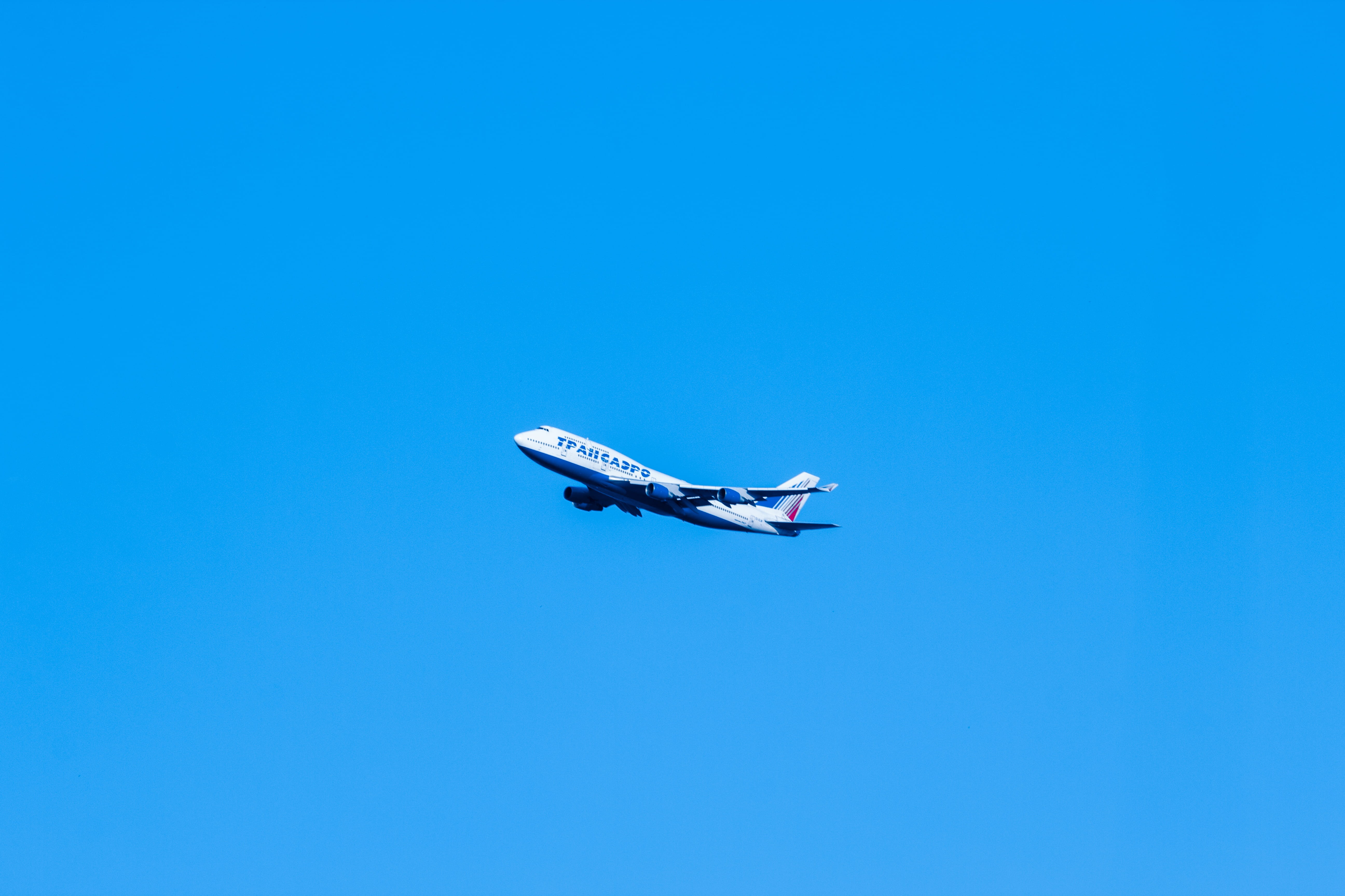nautical vessel, plane, moscow, clear, clear sky, air traffic, 5K, day, flying, journey, aerospace industry, wing, vnukovo airport, airport, water, sky, HD Wallpaper