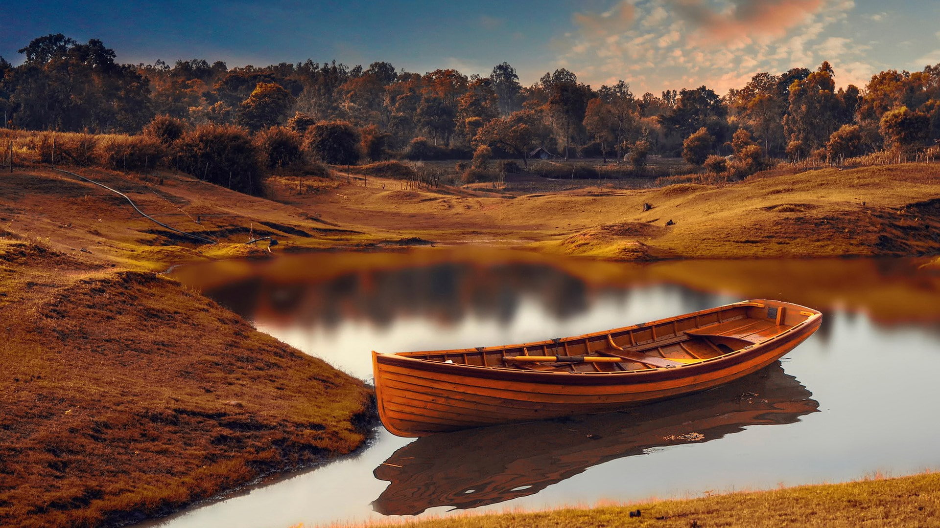 widescreen nature 1920x1080, outdoors, sky, lake, tranquil scene, no people, scenics - nature, land, non-urban scene, 1080P, nautical vessel, tranquility, HD Wallpaper
