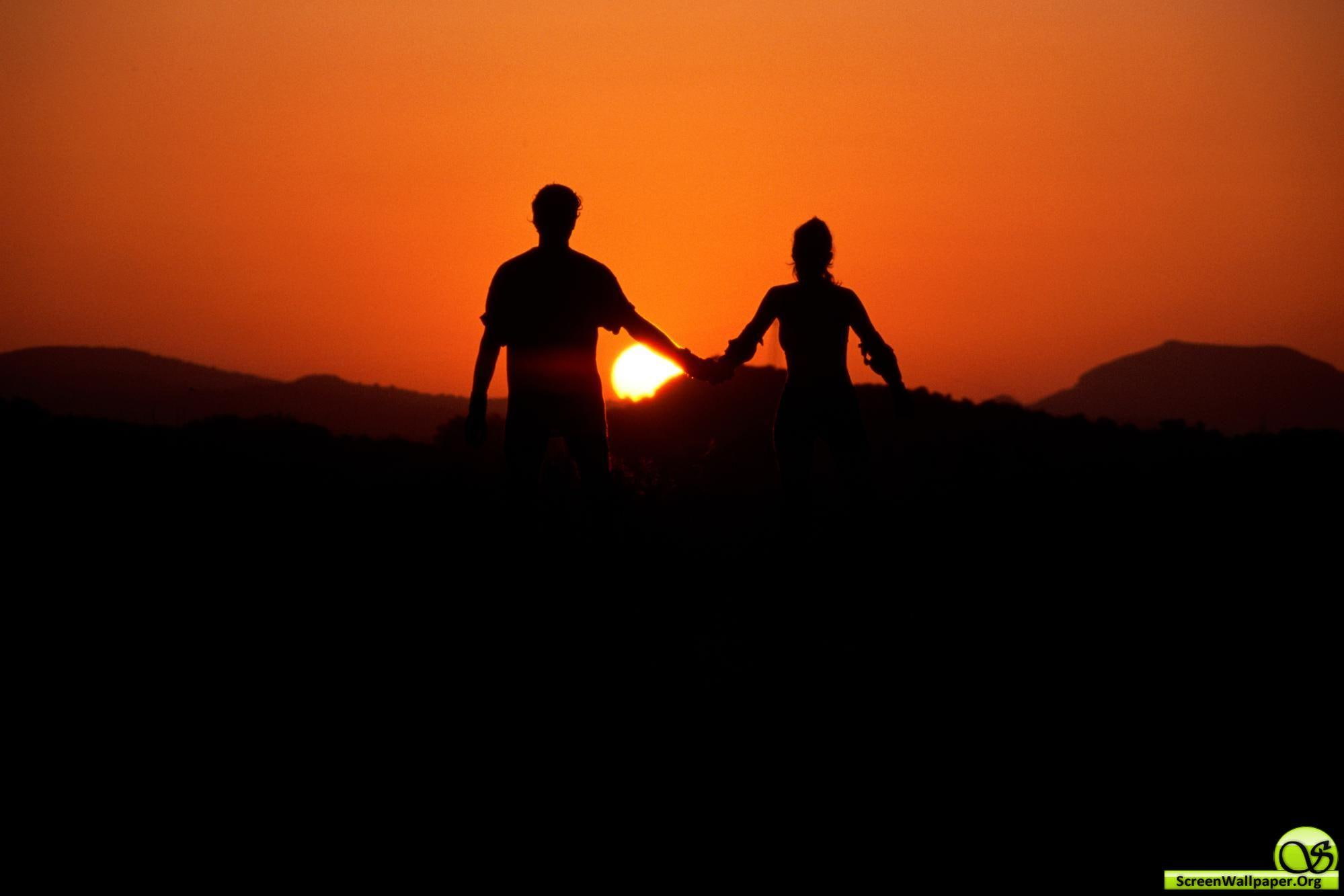 sunset, 3d and abstract, love, friends, 1080P, hand, valentine, HD Wallpaper