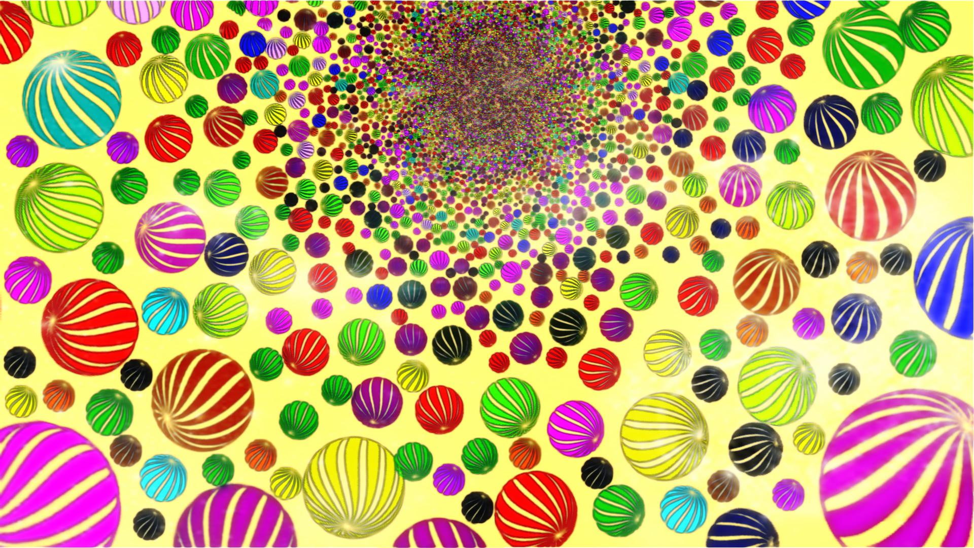 balls, a lot, colorful, lot, rainbow, 1080P, 3d and abstract, HD Wallpaper