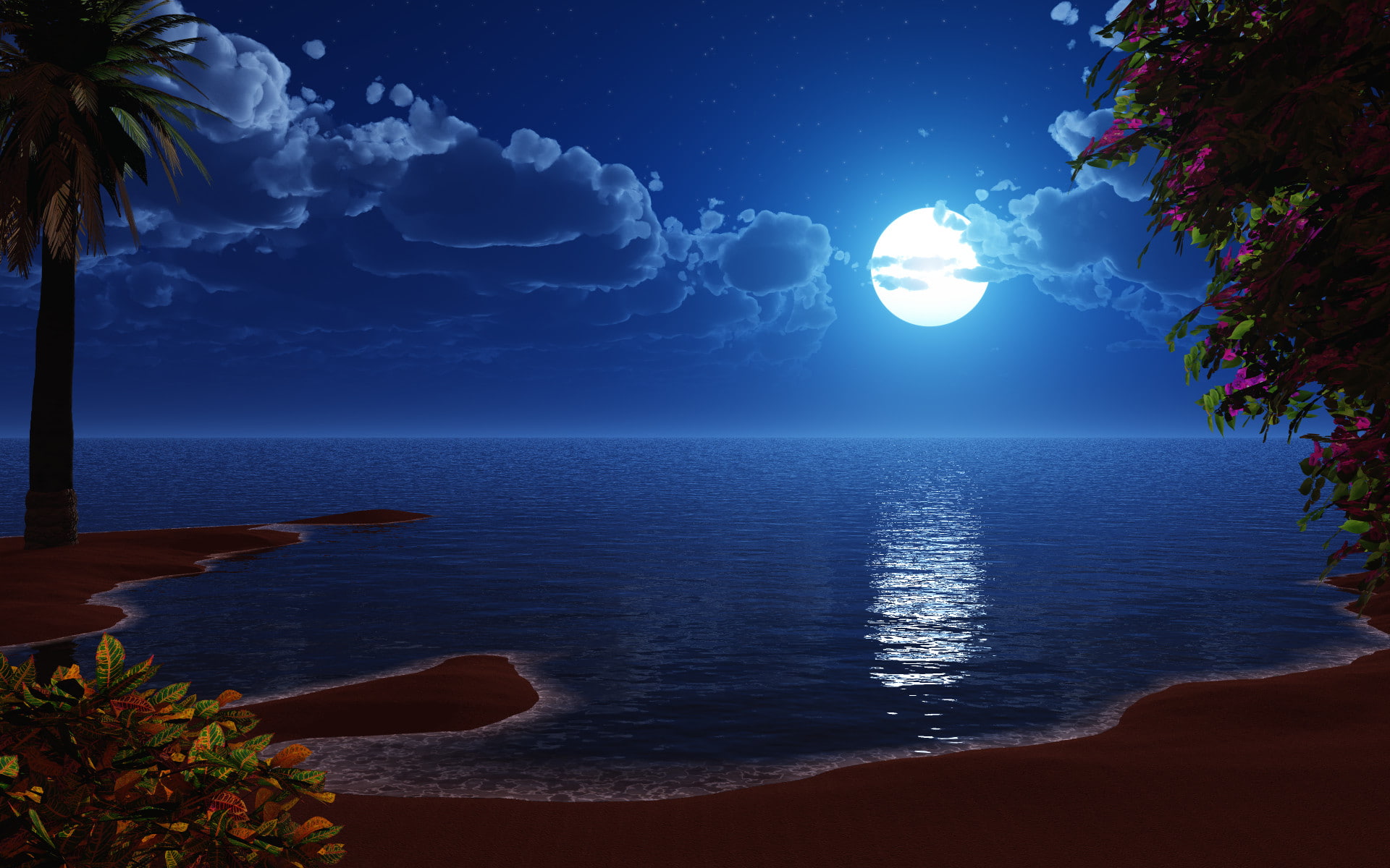 beauty, creative and graphics, creative, 1080P, hd, moon, graphics, HD Wallpaper