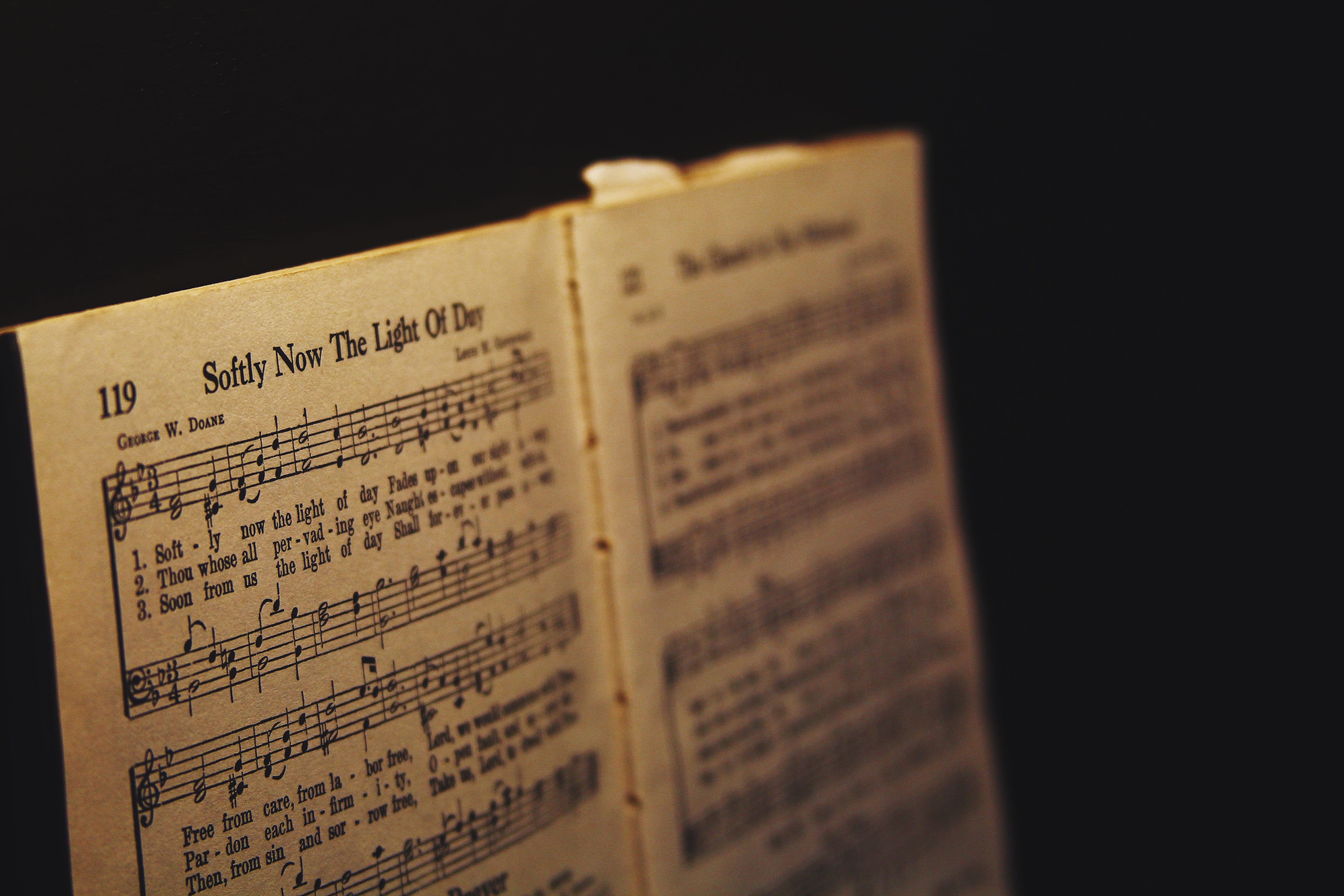indoors, data, hymn, publication, arts culture and entertainment, paper, page, western script, old, 5K, selective focus, the past, sheet music, single object, HD Wallpaper