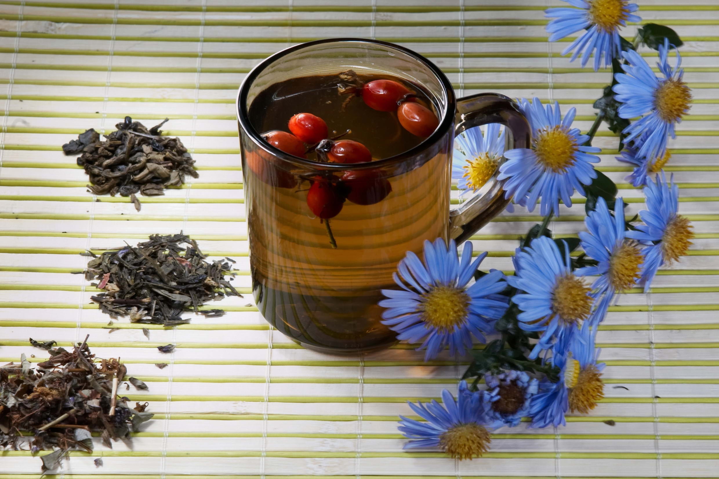indoors, food, tea - Hot Drink, backgrounds, organic, flowering plant, flower head, glass, plant, herbs, red, refreshment, healthy Eating, tea, high angle view, HD Wallpaper